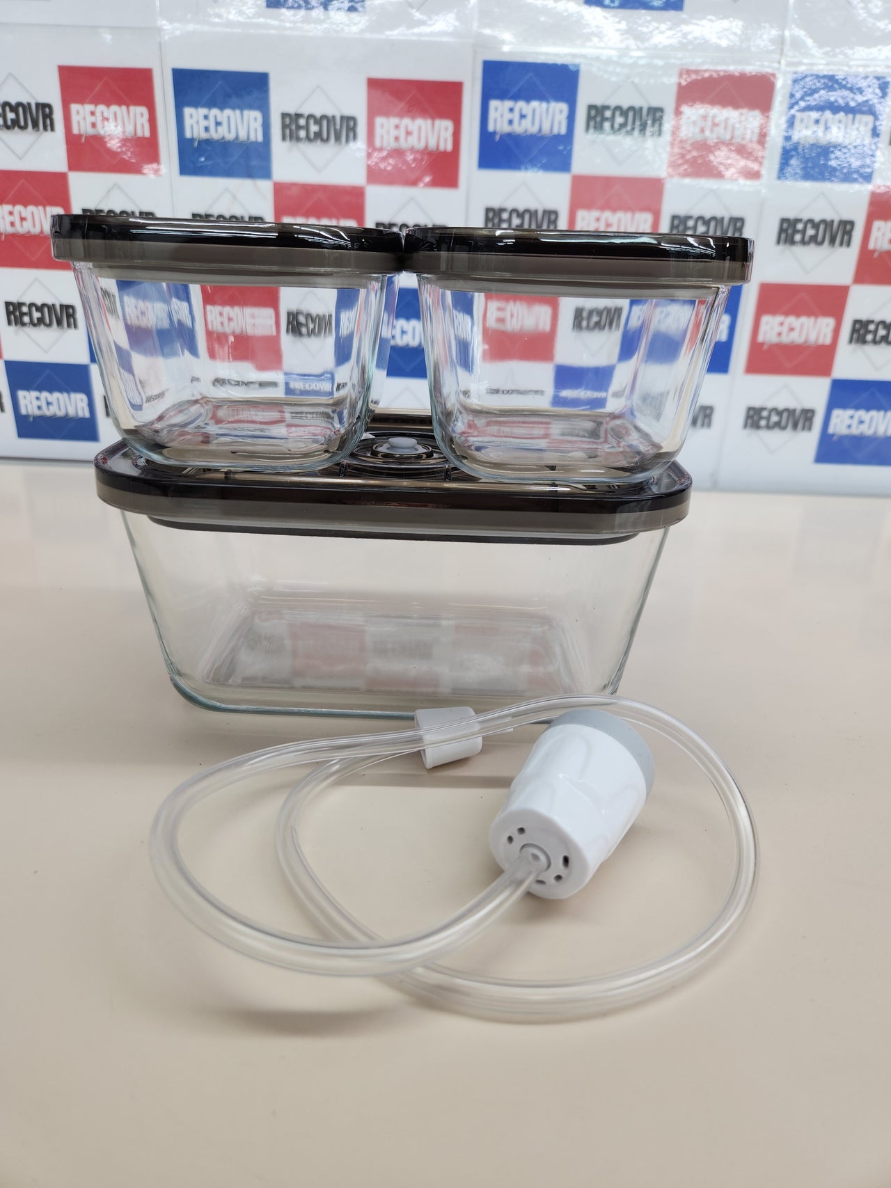 Juego de 3 recipientes de vacío, de cristal, apilables Caso VacuBoxx Eco Set