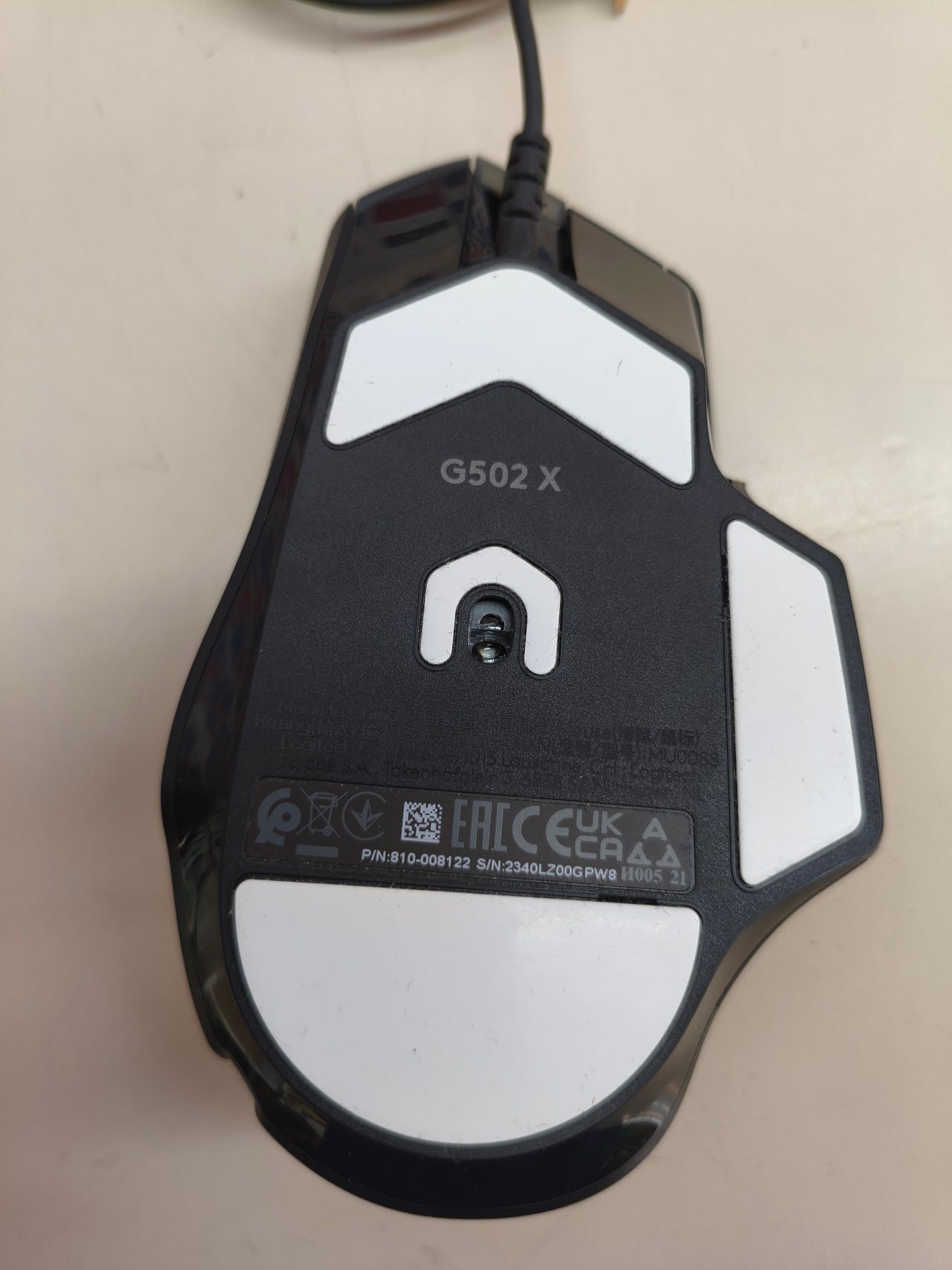Ratón gaming con cable Logitech G502 X con sensor HERO 25K