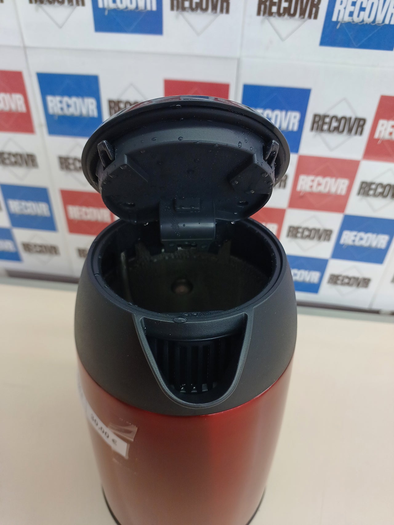Hervidor eléctrico 1,7 L rojo rápido y seguro