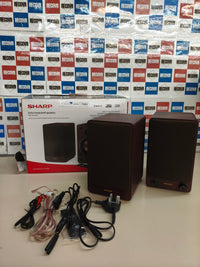 Sharp CP-SS30(BR), altavoces de estantería 60W, Bluetooth, marrón