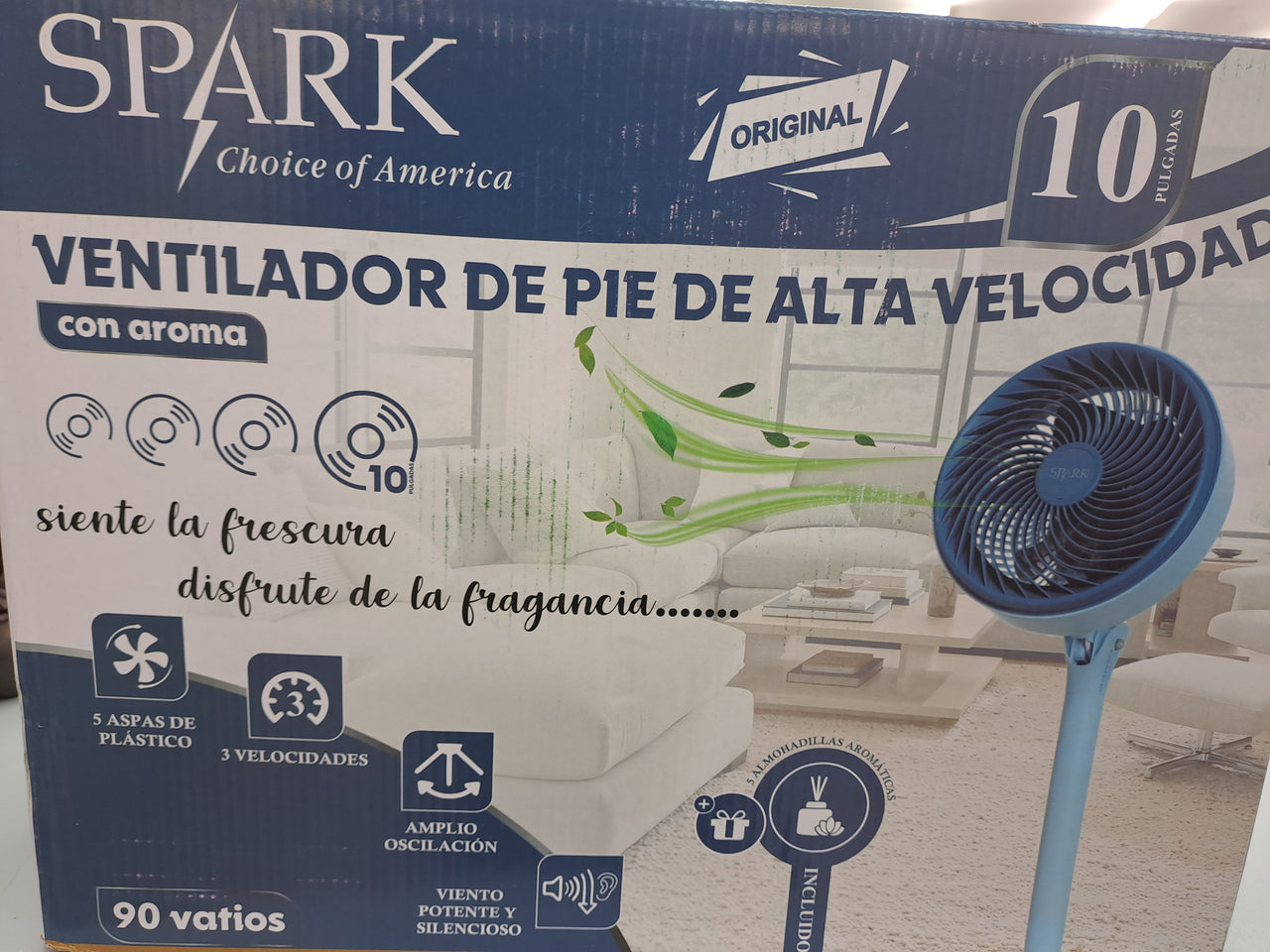 Ventilador de pie Spark 10' 90W S-10SE