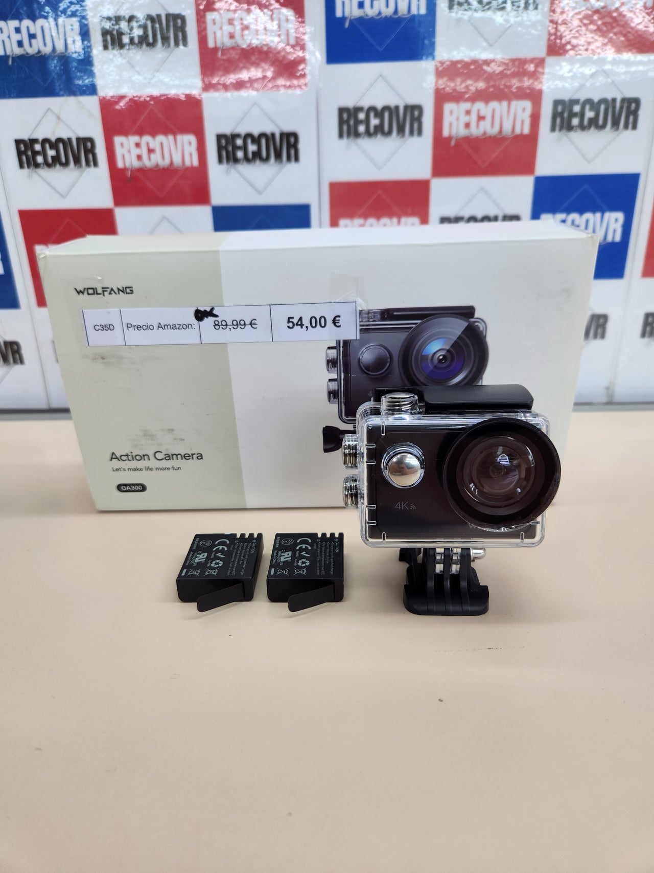 Cámara Deportiva WOLFANG GA300 WiFi 4K 60FPS