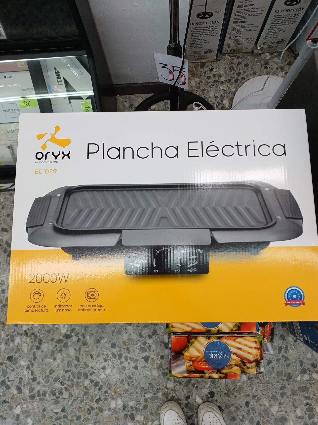 Plancha eléctrica 2000W Oryx EL1089