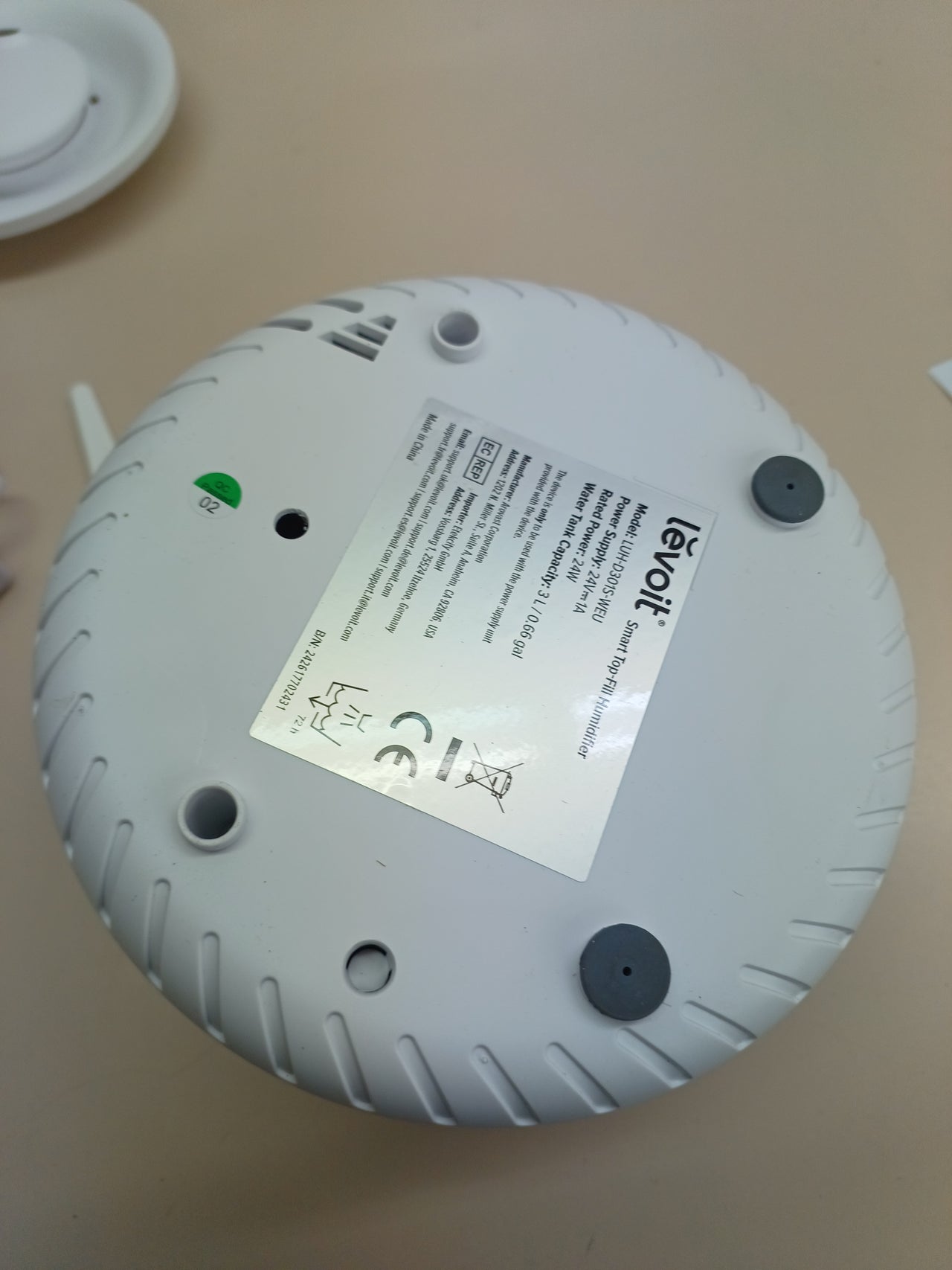 Humidificador 3L vapor frío Alexa 25H bebé LEVOIT