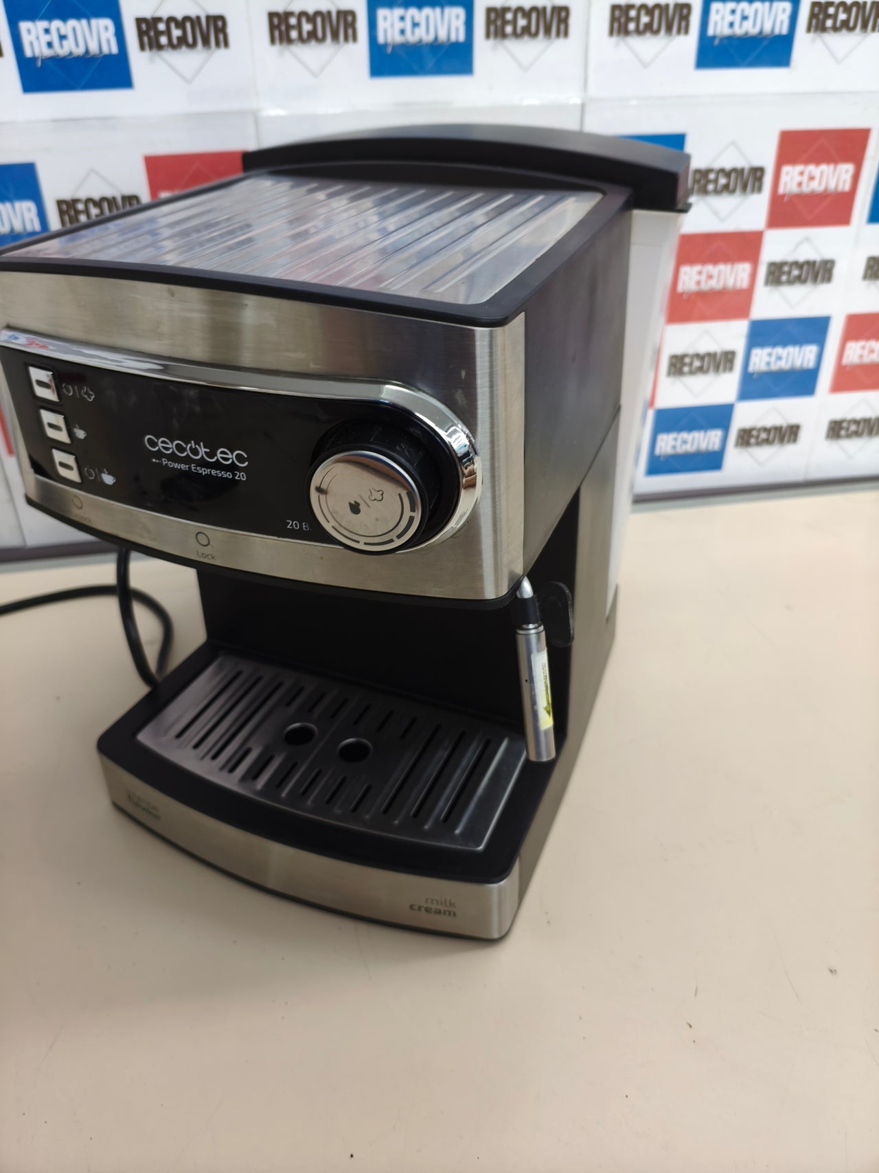 Cafetera express manual Cecotec Power Espresso 20 20 bares 1,6 L