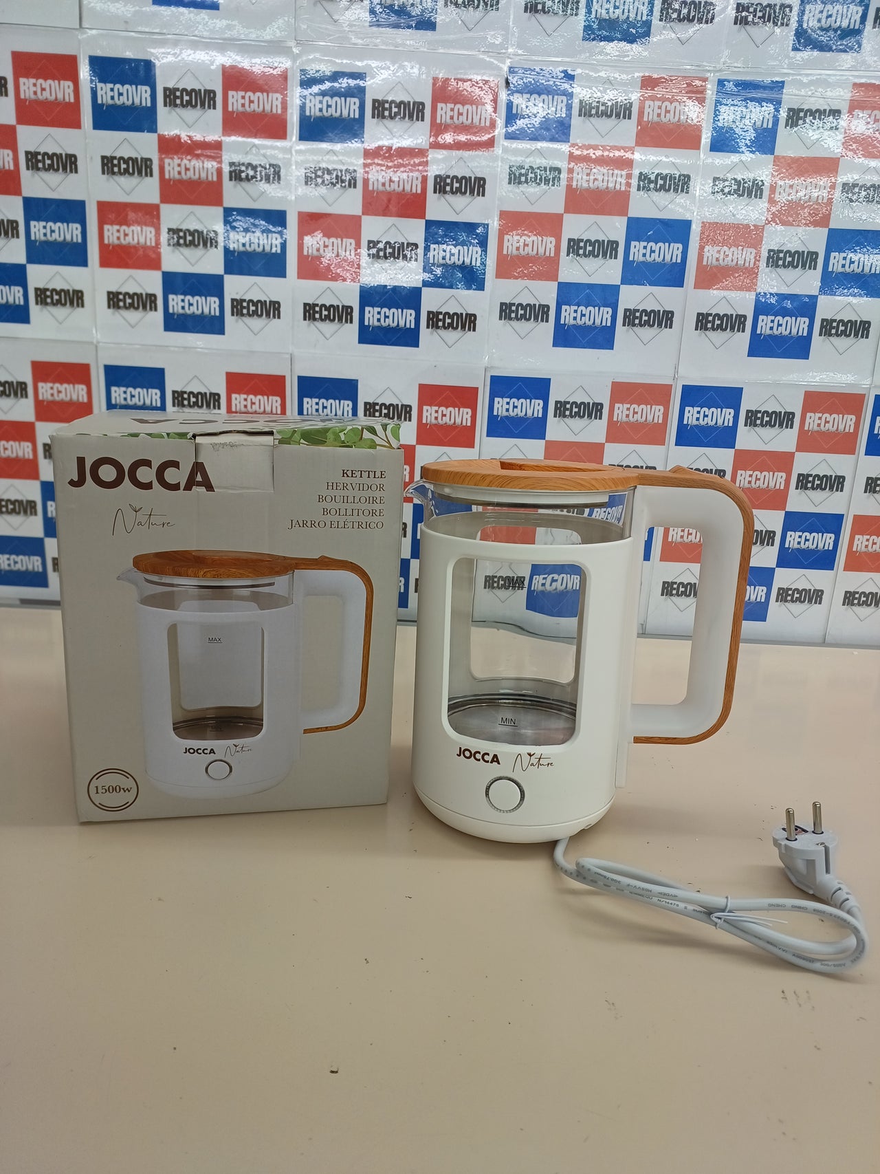 Hervidor 1,8 L cristal con base 360° JOCCA