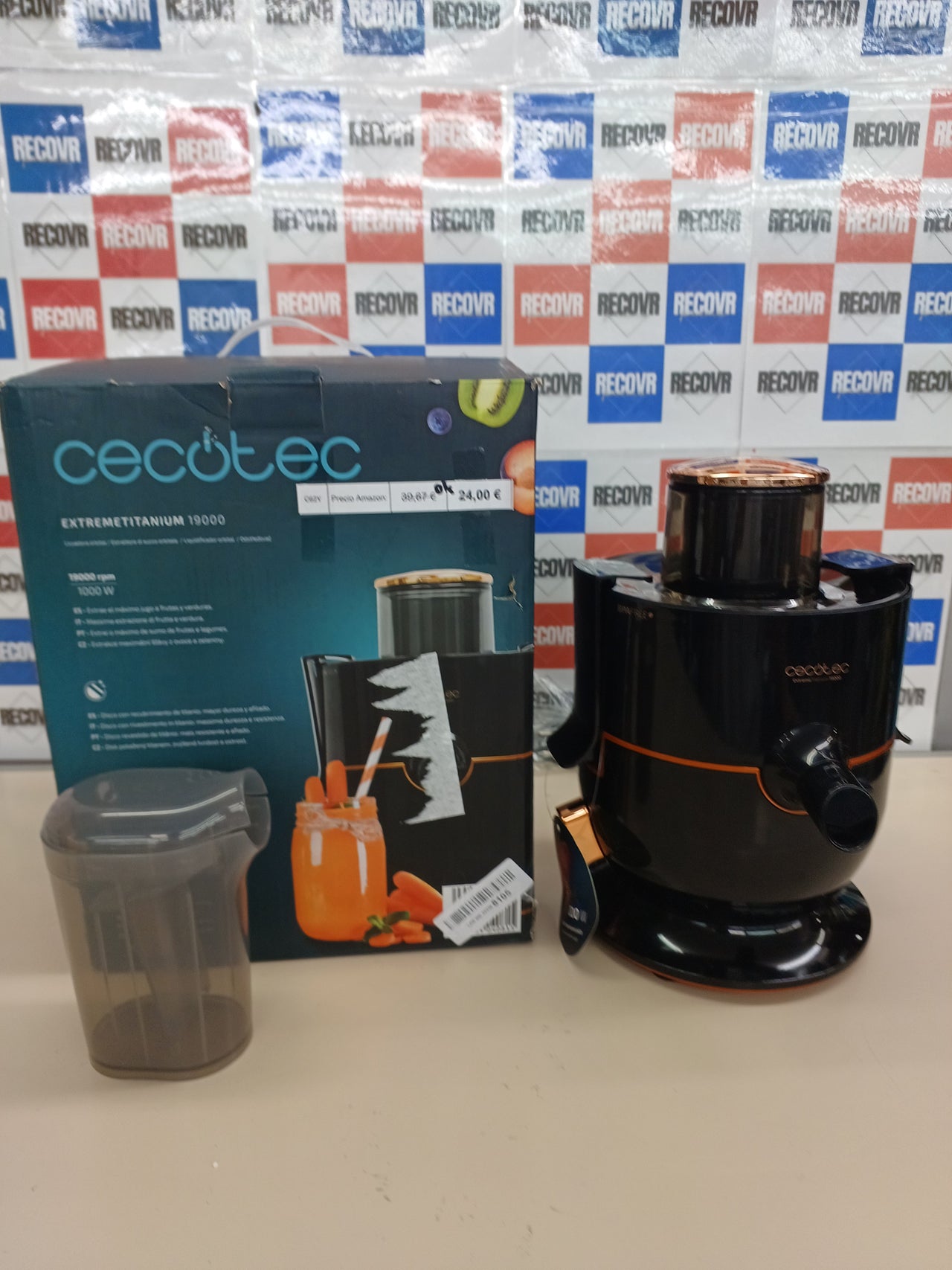 Licuadora 1000 W, entrada XL, 2 velocidades CECOTEC