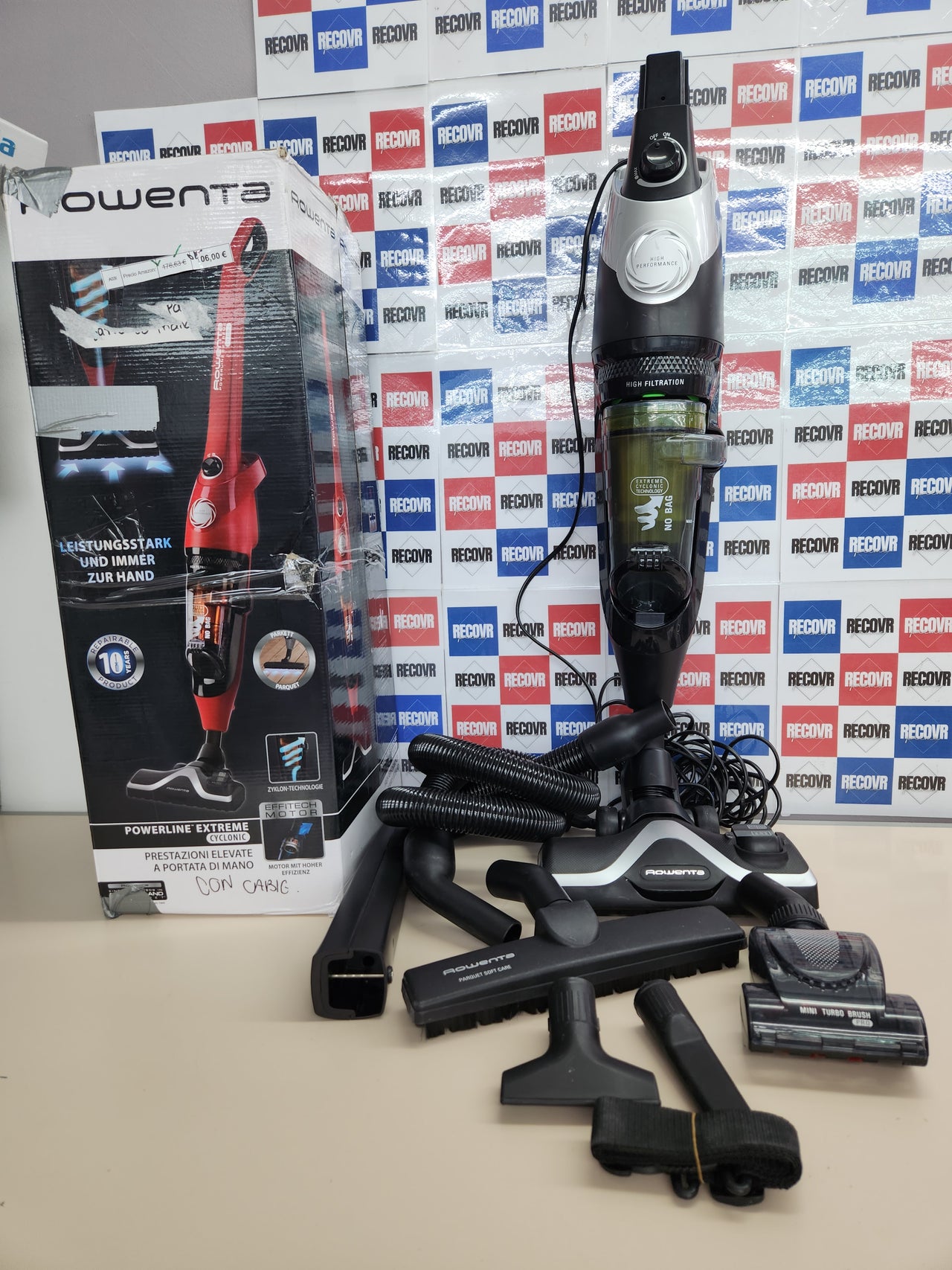Aspiradora Escoba Sin Bolsa 750 W Rowenta Powerline Extreme