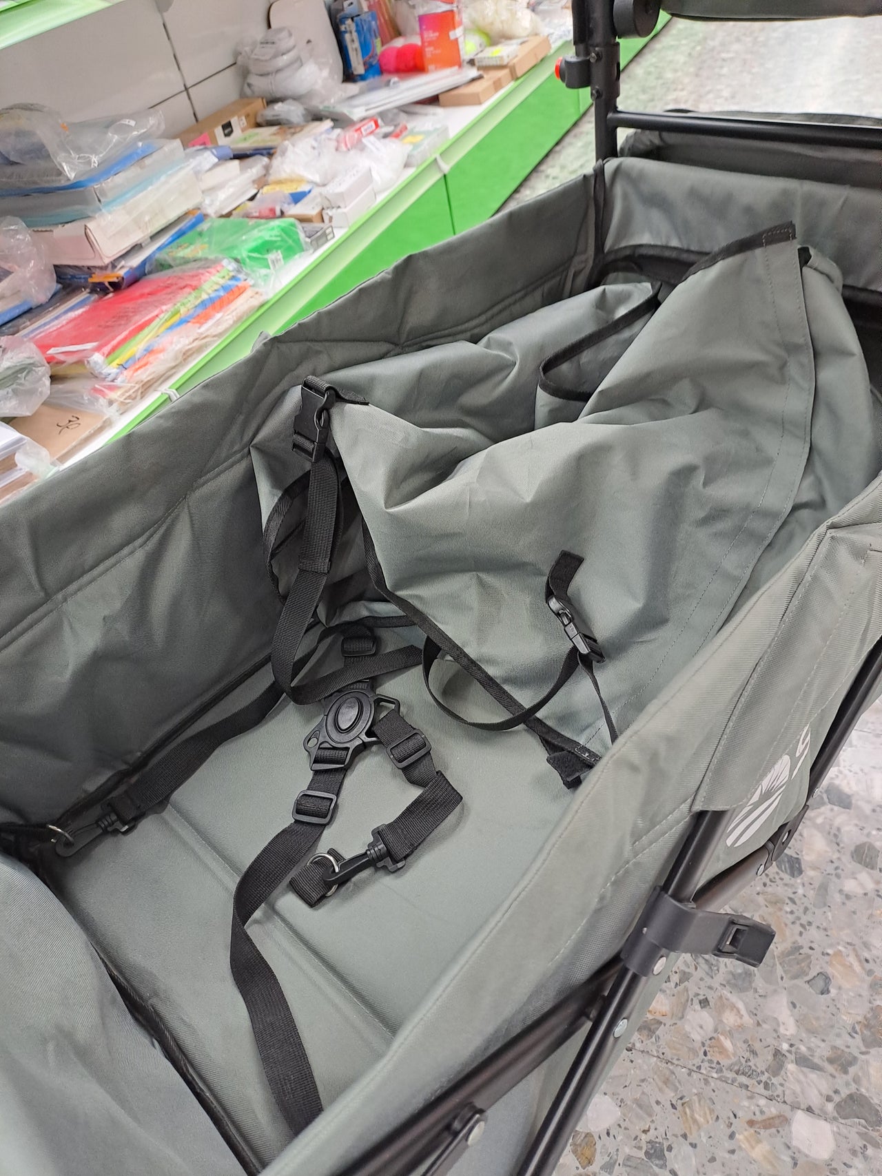 Carro plegable infantil 2 niños 100kg techo 110L Sekey