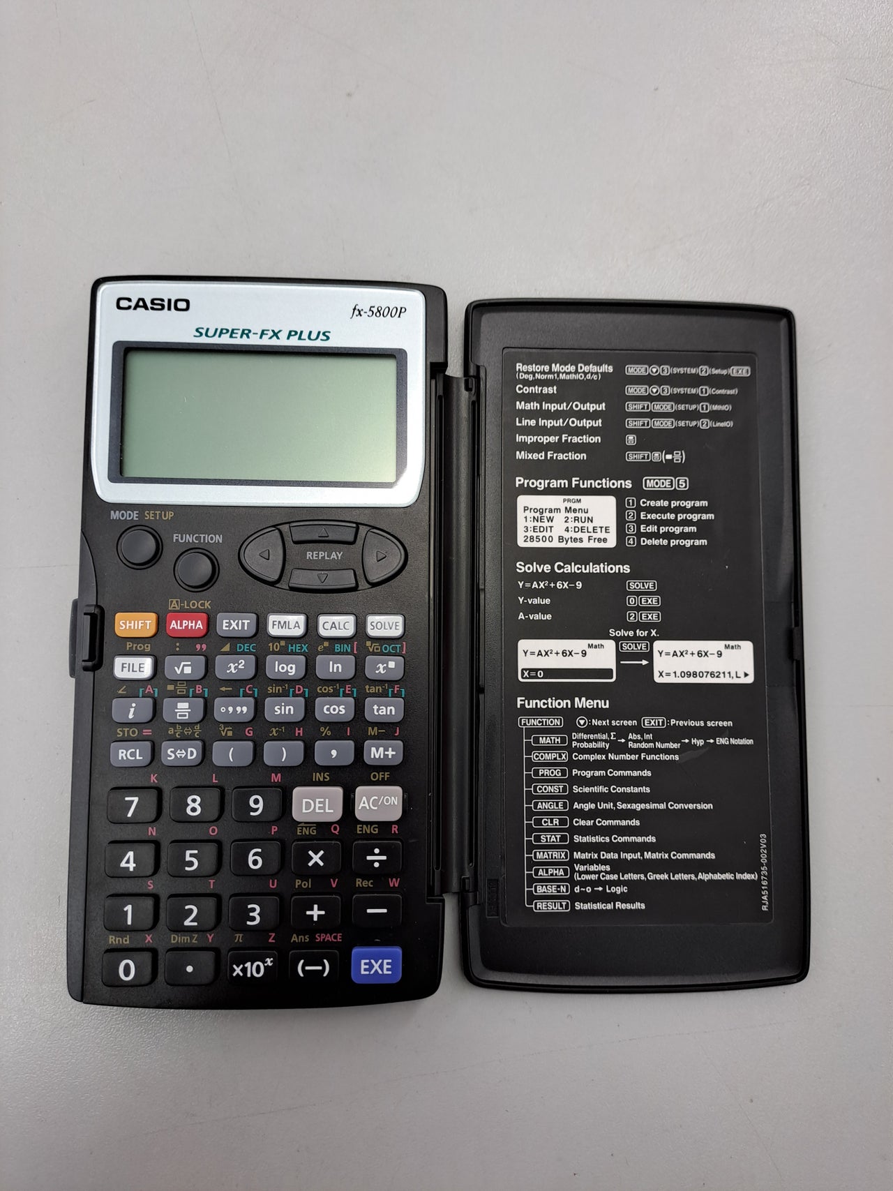 Calculadora programable, 15.1 x 81.5 x 163 mm, Casio