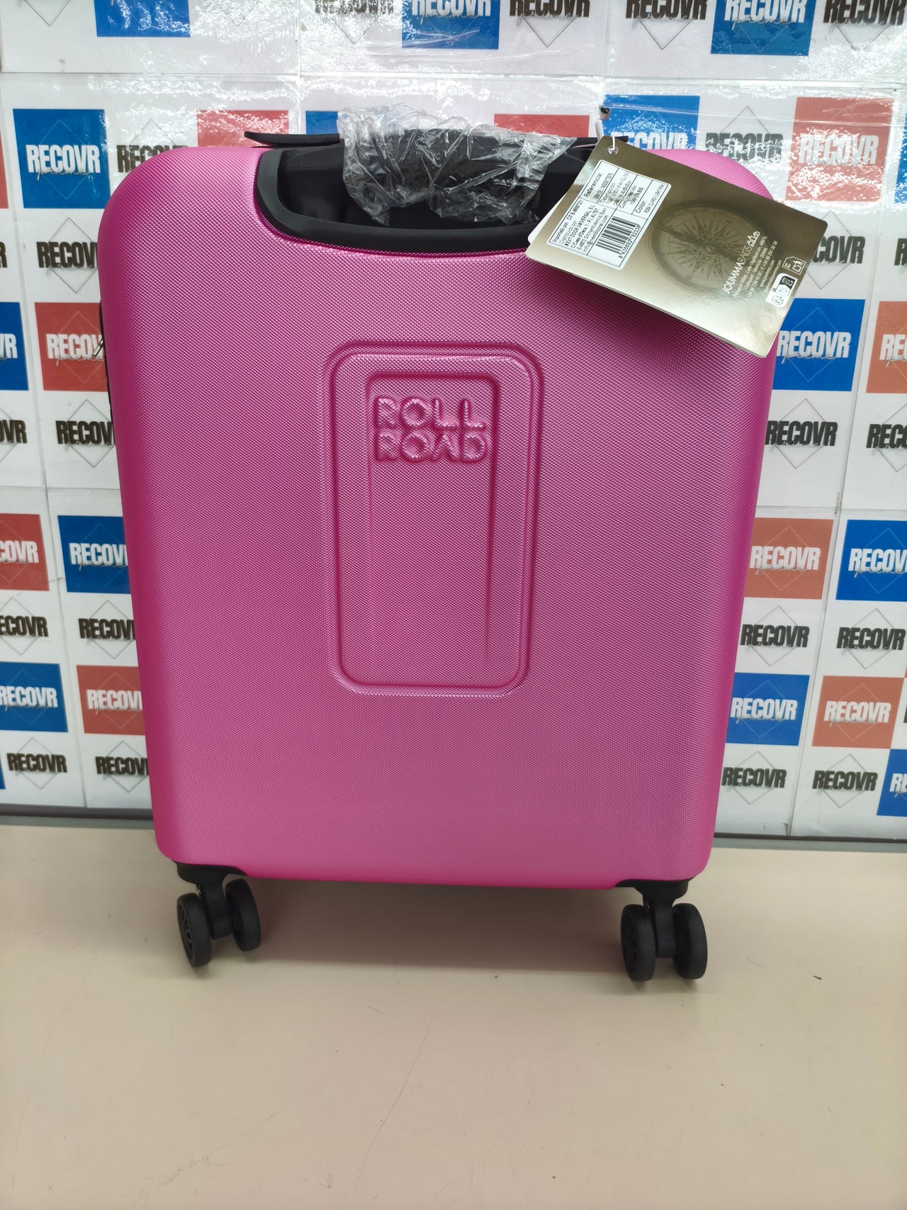 Maleta de cabina Roll Road Camboya 37 L rosa rígida ABS 55 cm