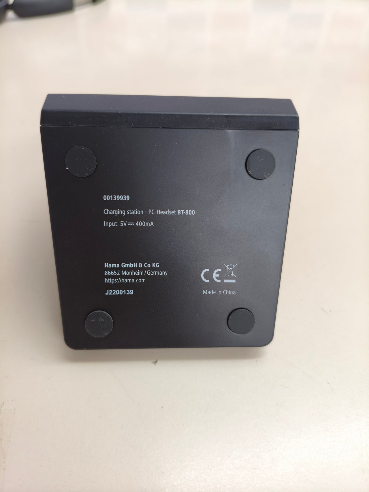 Auricular Bluetooth mono con base de carga para PC