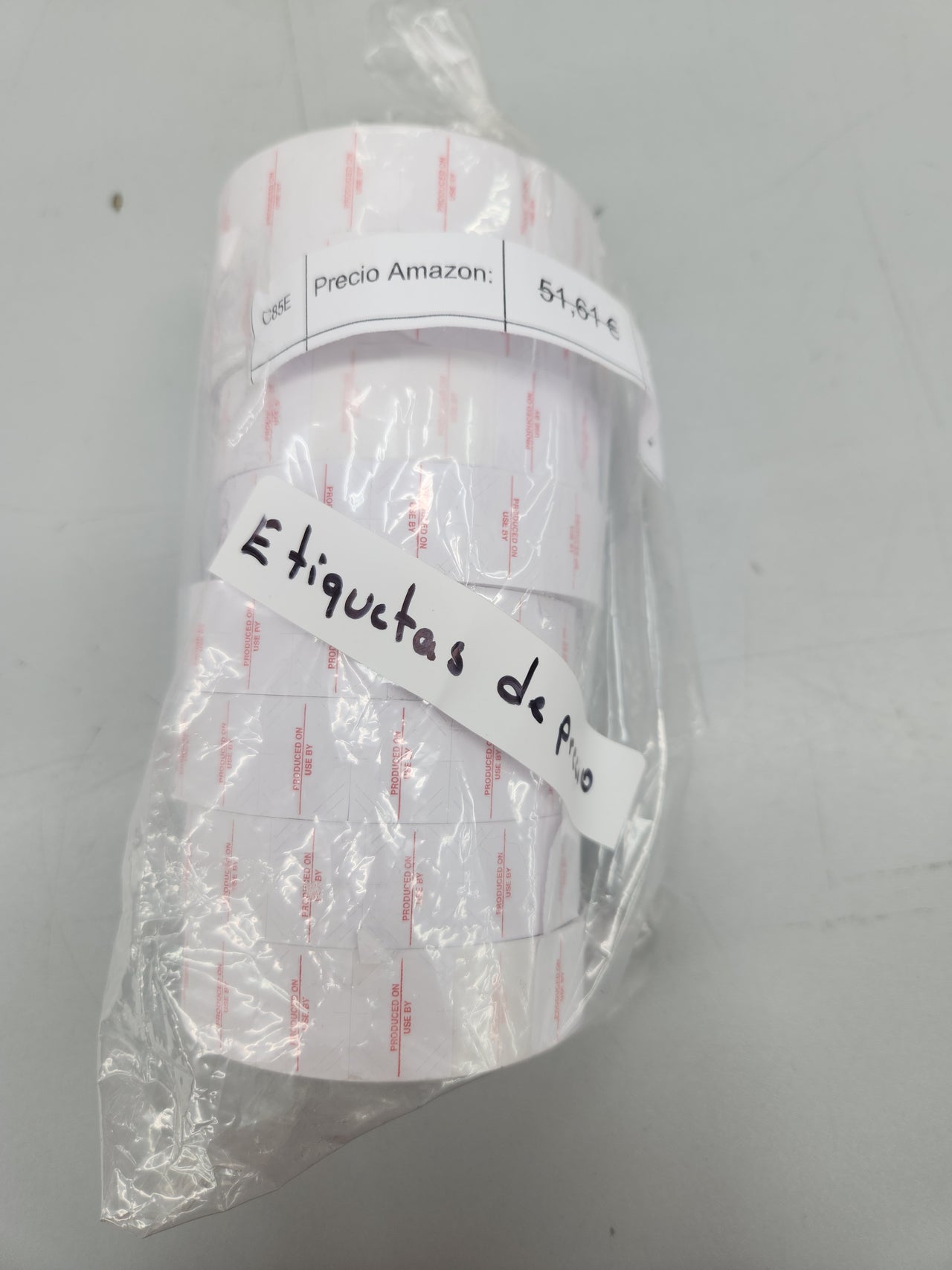 Etiquetas de precios  1 funda, 8 rollos – 14.000