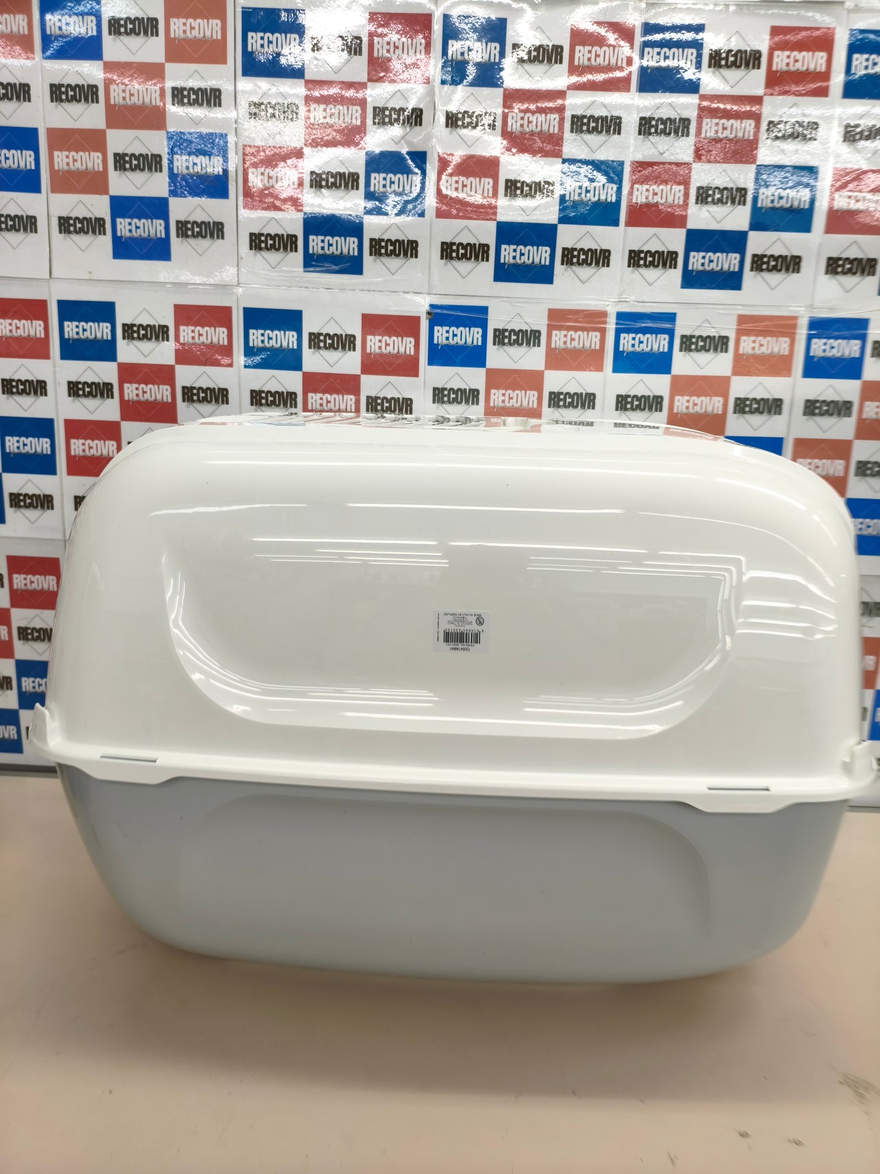 Arenero cubierto para gatos Ferplast XXL con pala y filtros antiolor gris