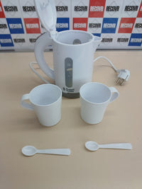 Thumbnail for Hervidor Agua Eléctrico Travel  0,85 litros, 1000 W, Hervidor Viaje, 2 Tazas y Cucharas, Filtro Extraíble, Indicador Nivel Agua, Plástico, Russell Hobbs.