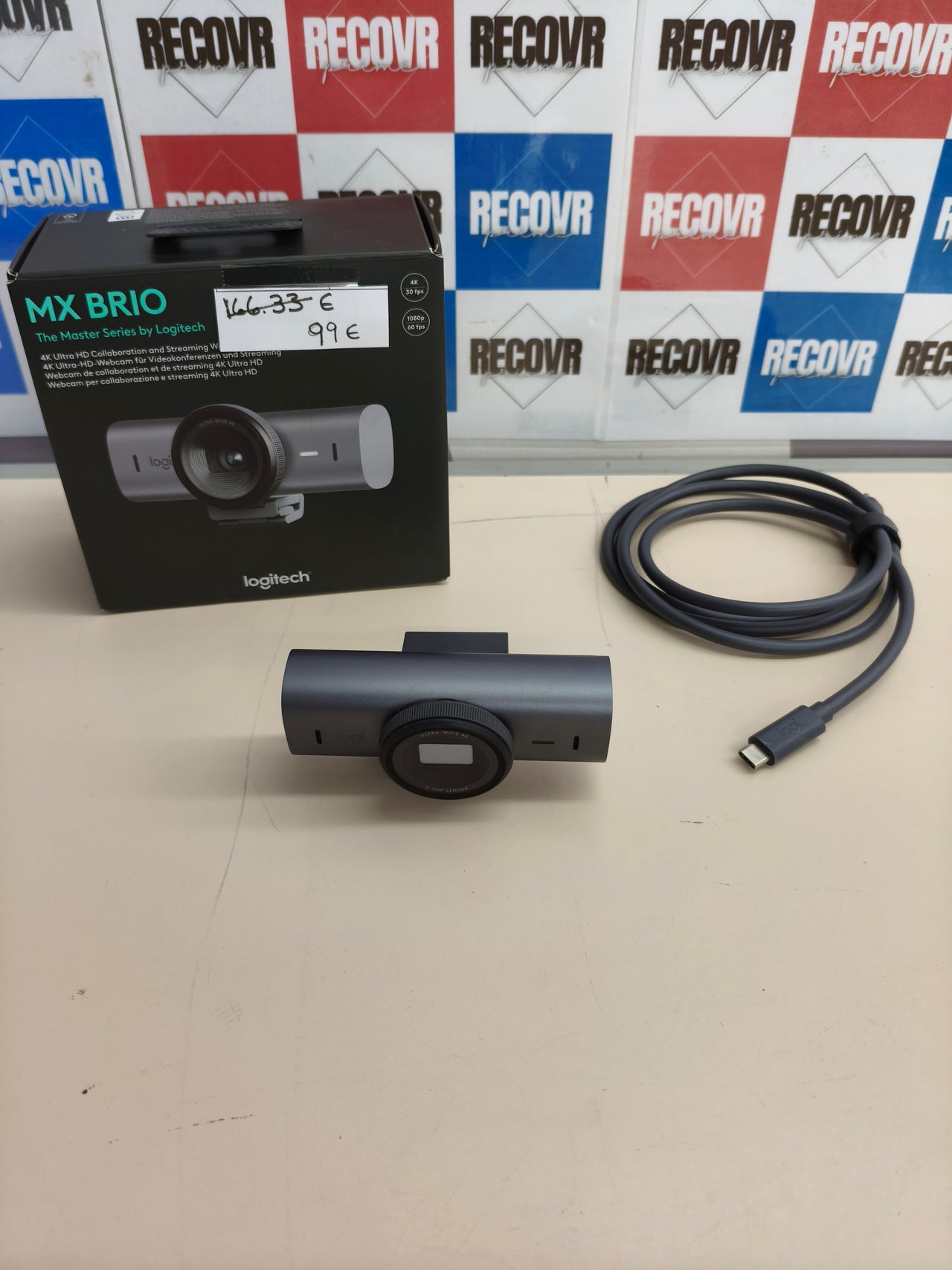 Webcam Logitech MX BRIO Negra