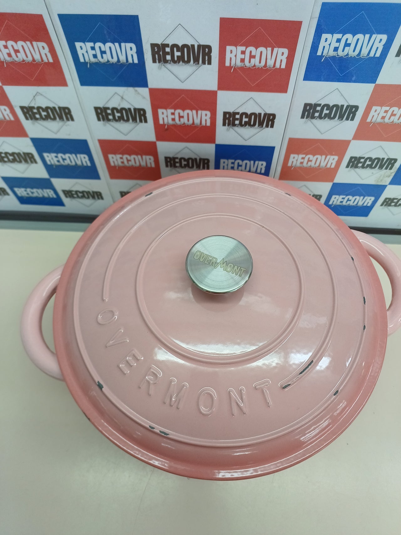 Olla hierro fundido esmaltada Ø28 cm rosa – Overmont