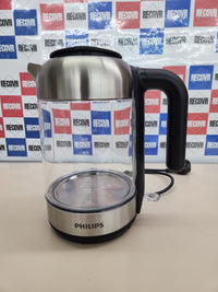 Thumbnail for Hervidor de Agua 1.7L, Tapa con Resorte, Indicador Luminoso, Vidrio, Base con Giro (HD9339/80)Philips