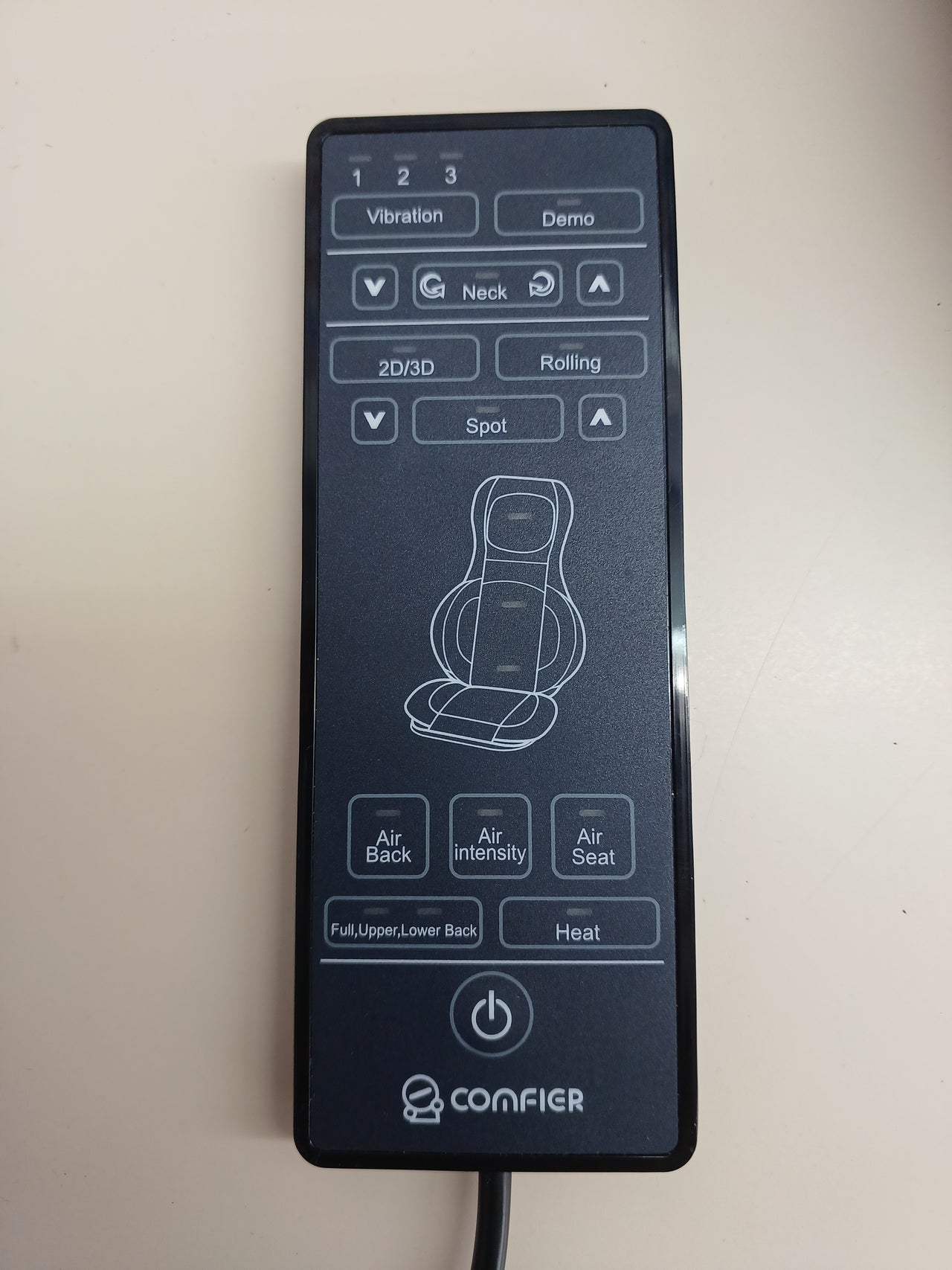 Asiento masaje Shiatsu 2D/3D con calor ajustable Comfier