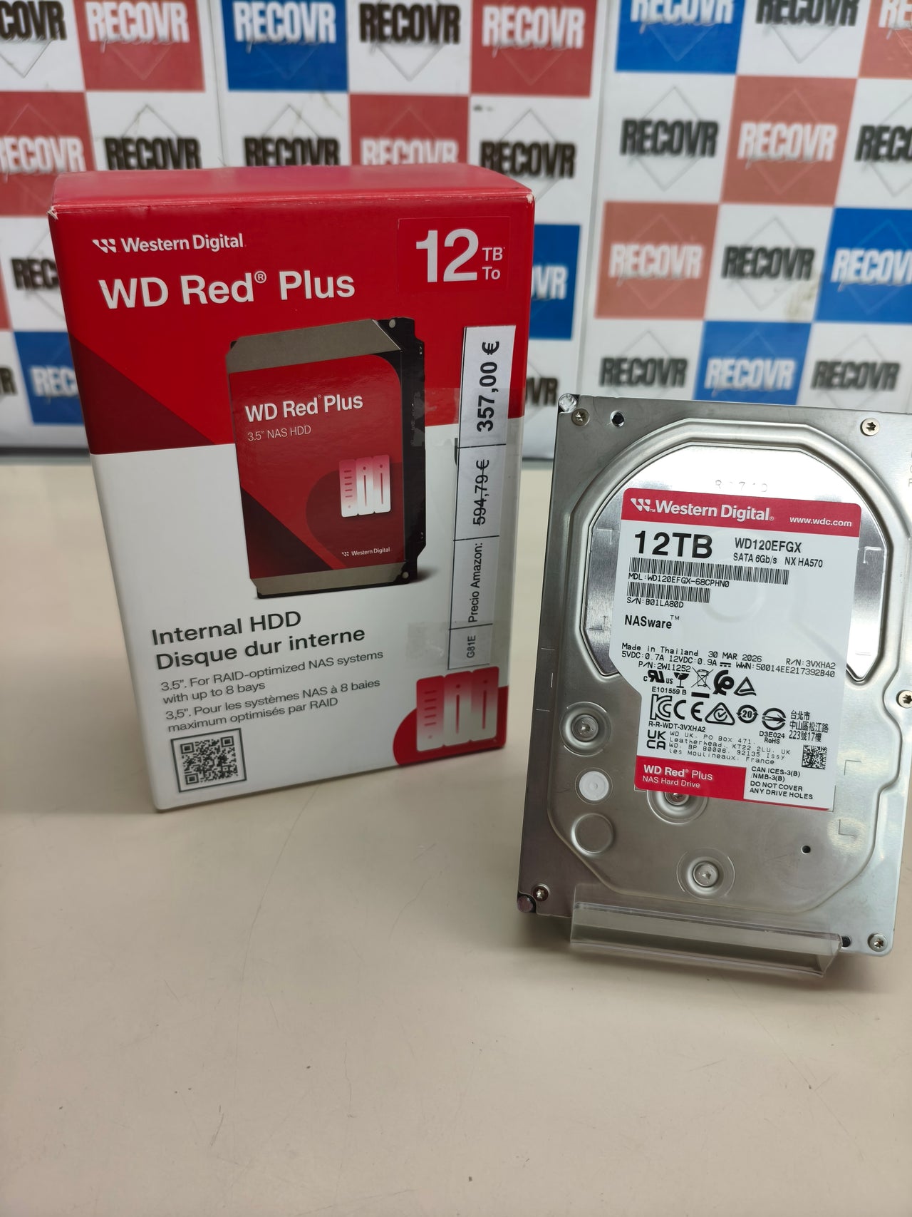 Disco duro WD Red Plus 12 TB NAS 3,5"