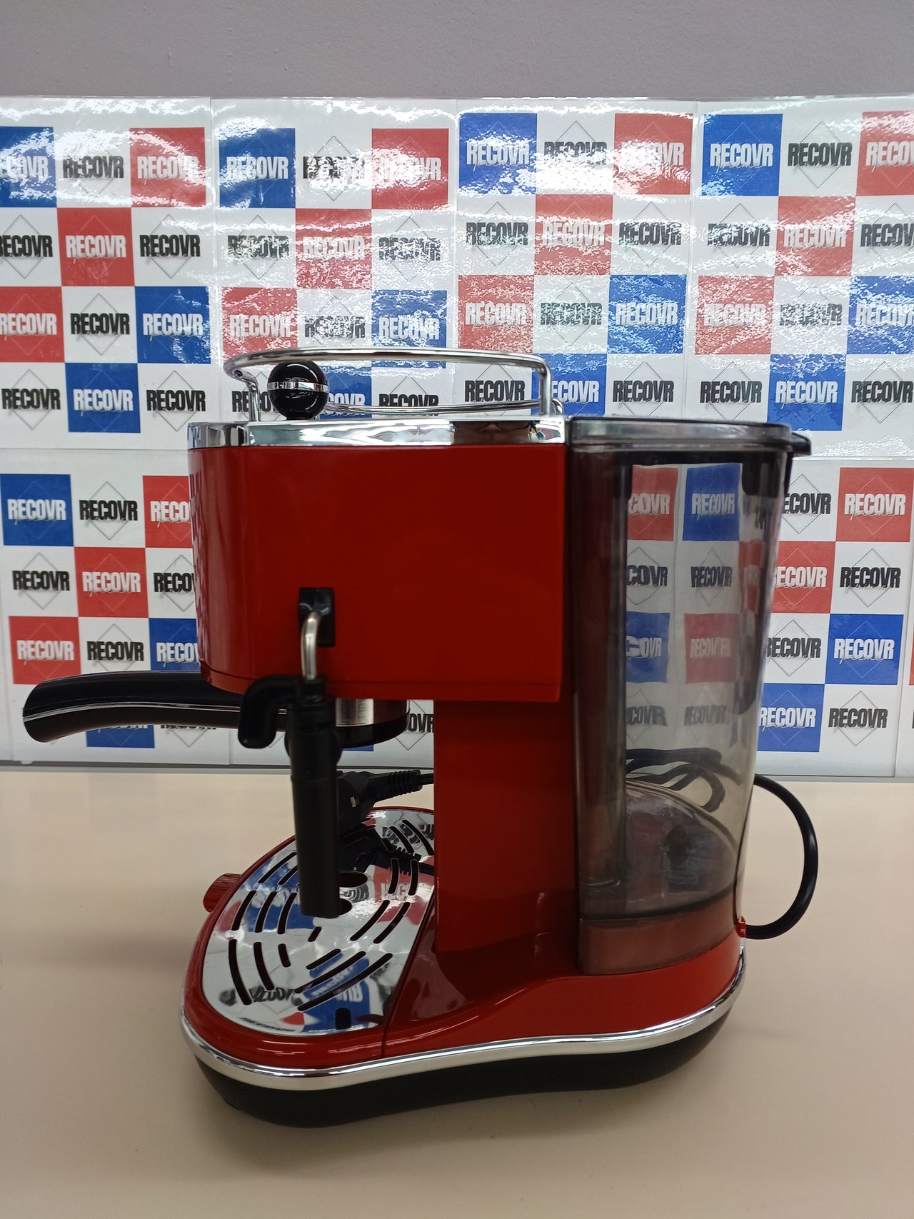 De'Longhi Eco 311.R Temperador de café, 1100 W, 1 Cups, 0 Decibeles, Acero Inoxidable, Rojo