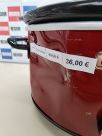 Olla 210W, 3,5L Cocción Lenta Manual para Preparar Multitud de Recetas| Acero Inoxidable, Rojo [Scv400Rd-050], 9.45 Inches X 12.99 Inches X 12.01 Inches, Rojo, Crock-Pot