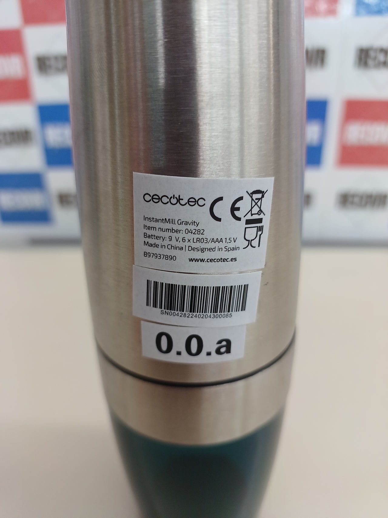 Molinillo Especias Cecotec InstantMill Gravity Inox