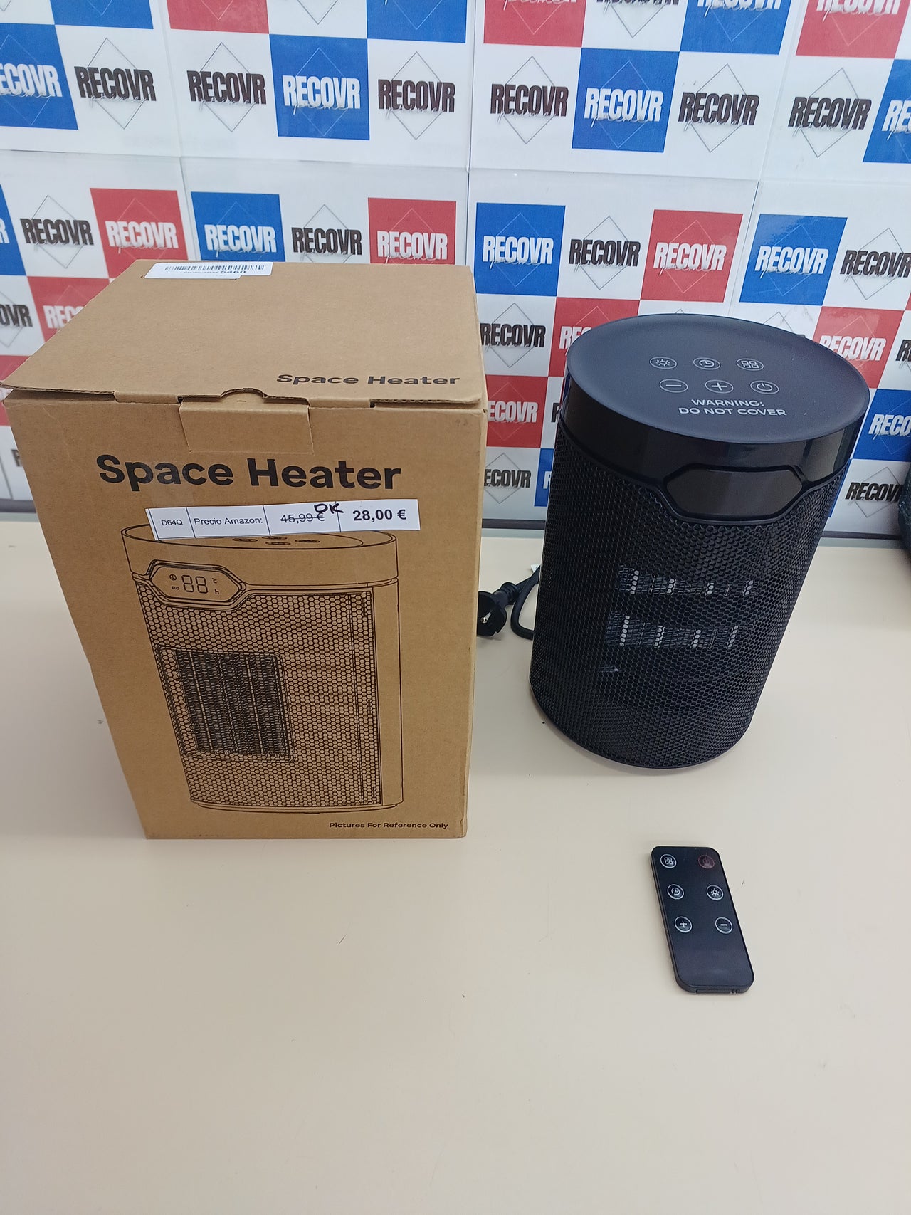 Calefactor PTC 1500 W 4 modos con temporizador y remoto - Genérico