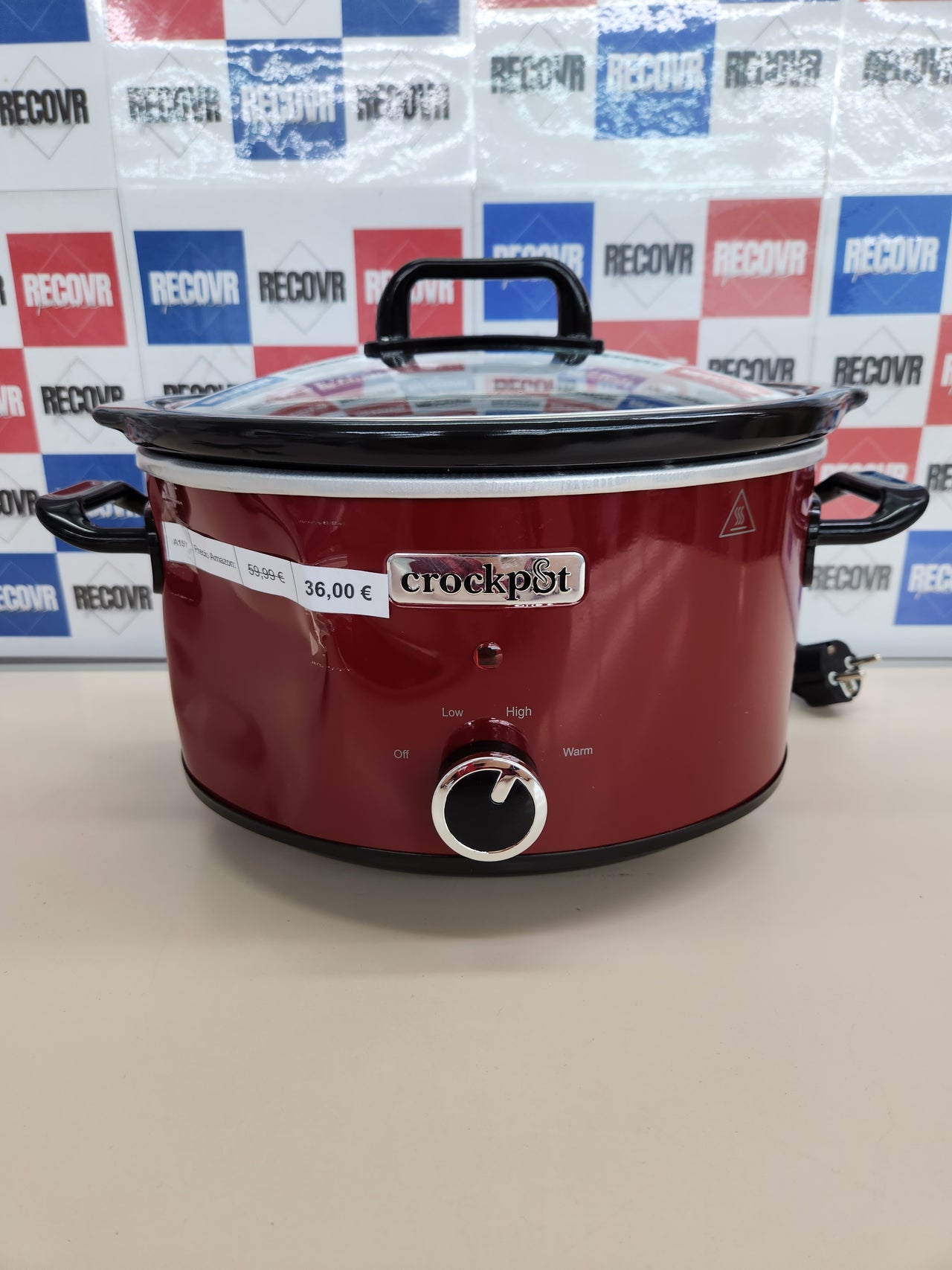 Olla 210W, 3,5L Cocción Lenta Manual para Preparar Multitud de Recetas| Acero Inoxidable, Rojo [Scv400Rd-050], 9.45 Inches X 12.99 Inches X 12.01 Inches, Rojo, Crock-Pot