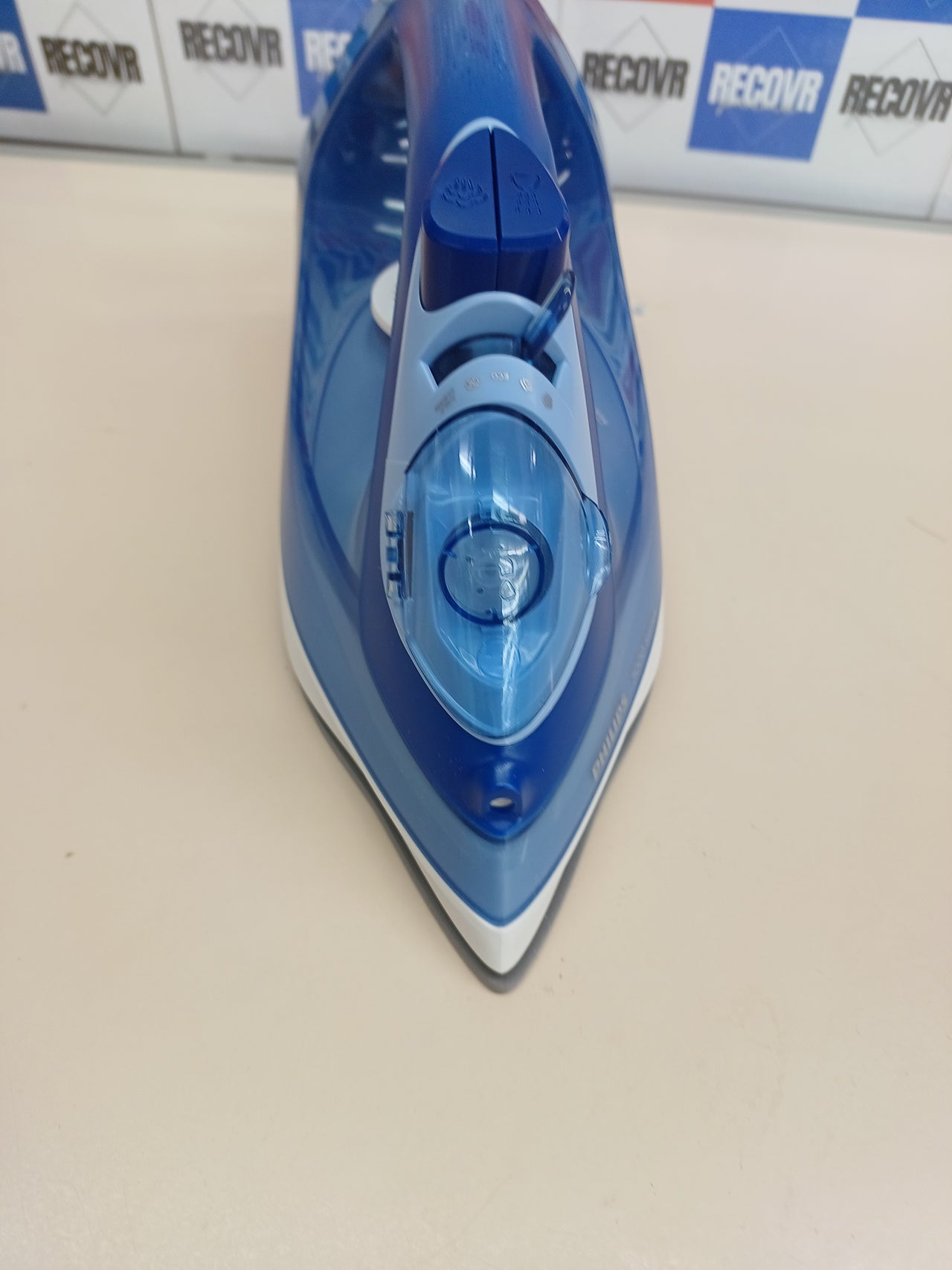 Plancha de vapor , 2400 W, potencia de vapor constante de 40 g/min, golpe de vapor de 180 g, suela de cerámica, vapor vertical, color azul. Philips 3000 Series