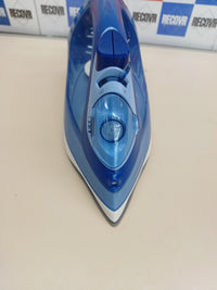 Plancha de vapor , 2400 W, potencia de vapor constante de 40 g/min, golpe de vapor de 180 g, suela de cerámica, vapor vertical, color azul. Philips 3000 Series