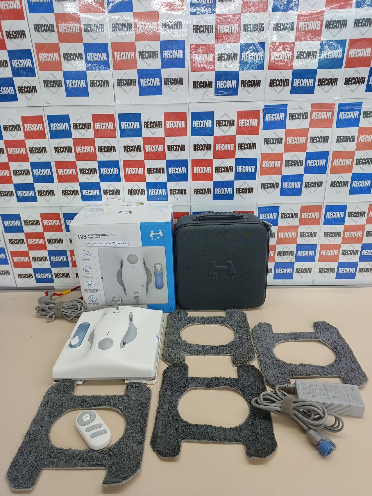 Robot limpiacristales y mopa para azulejos, espejos Hutt W8