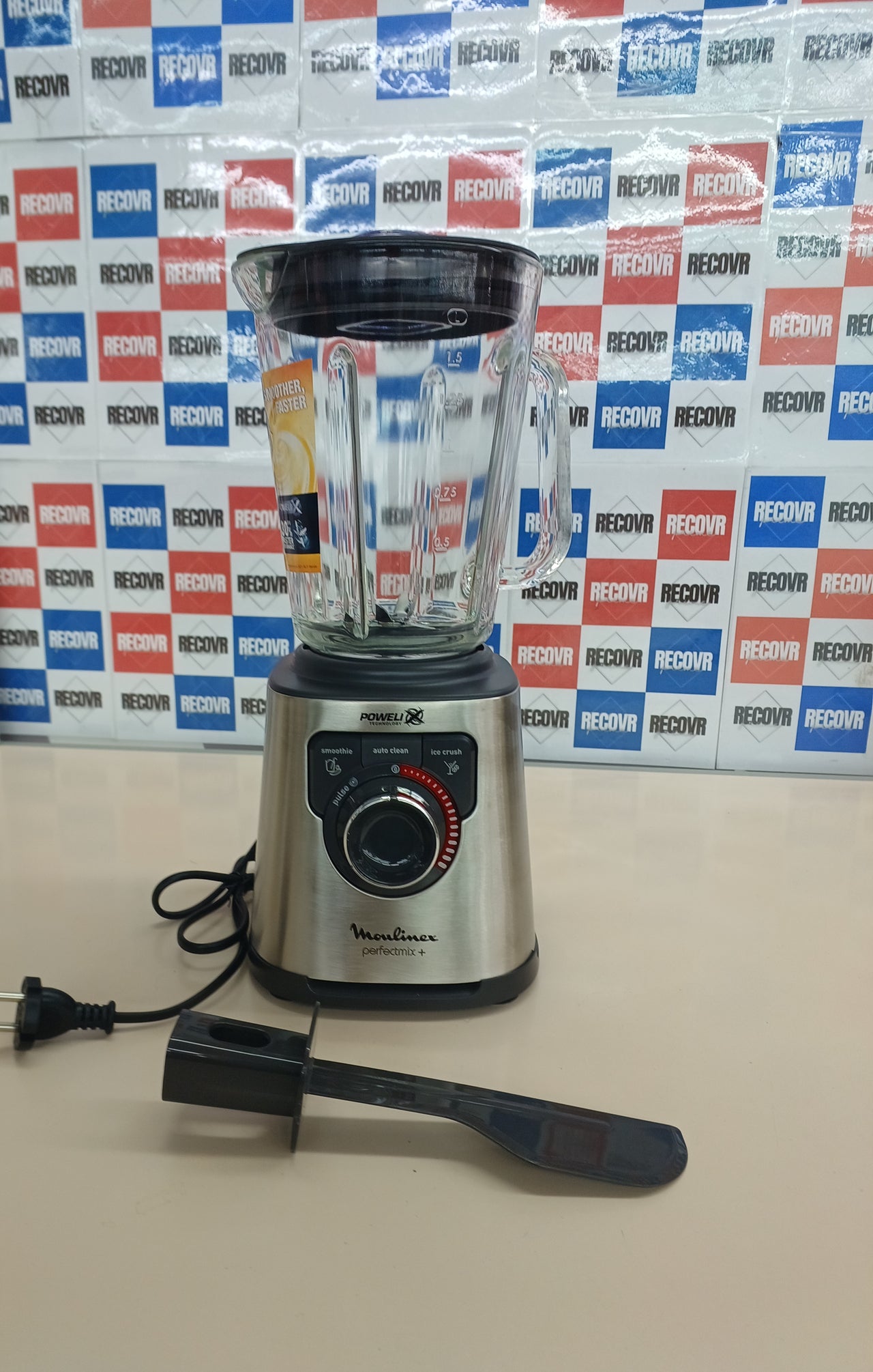 Batidora de vaso 1200W vidrio 3 programas Moulinex