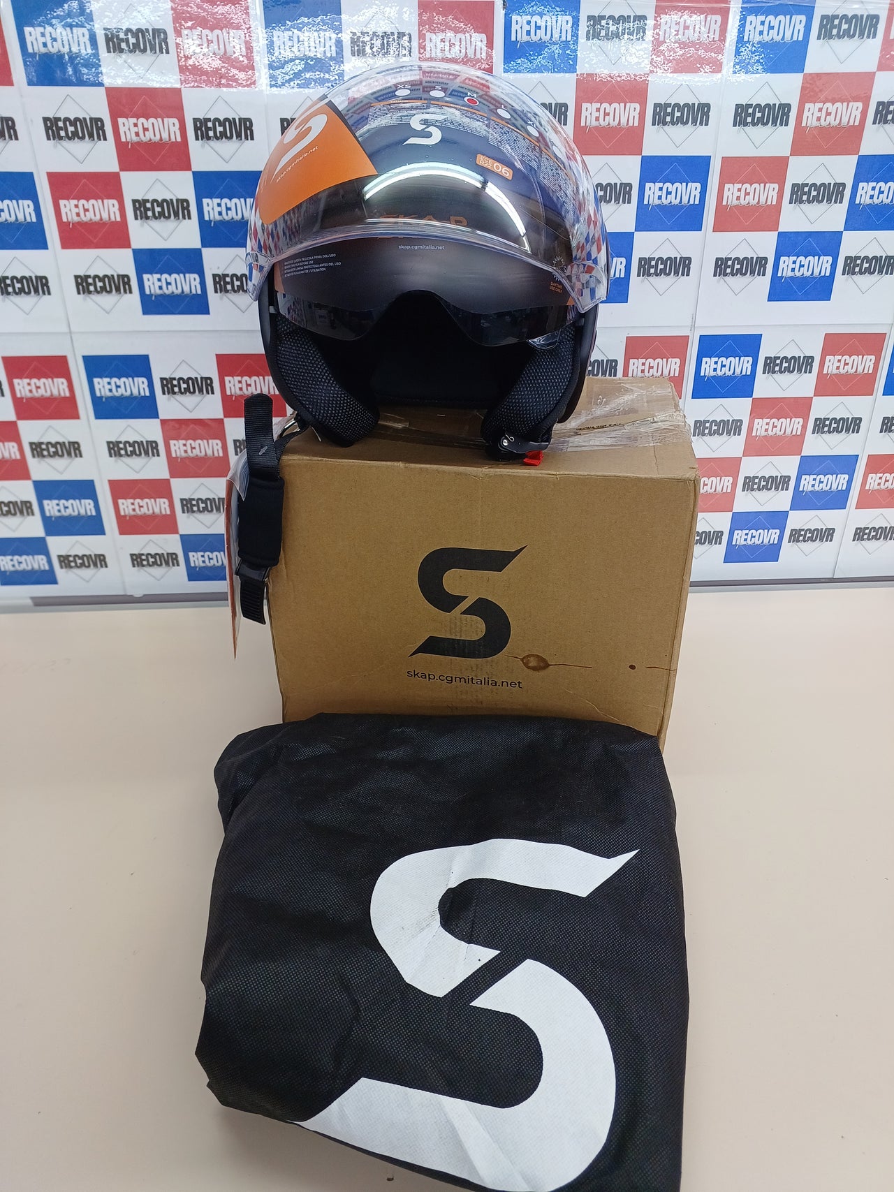 SKA-P Casco Abierto 1SHA Zen Mono Azul Satinado,Talla M