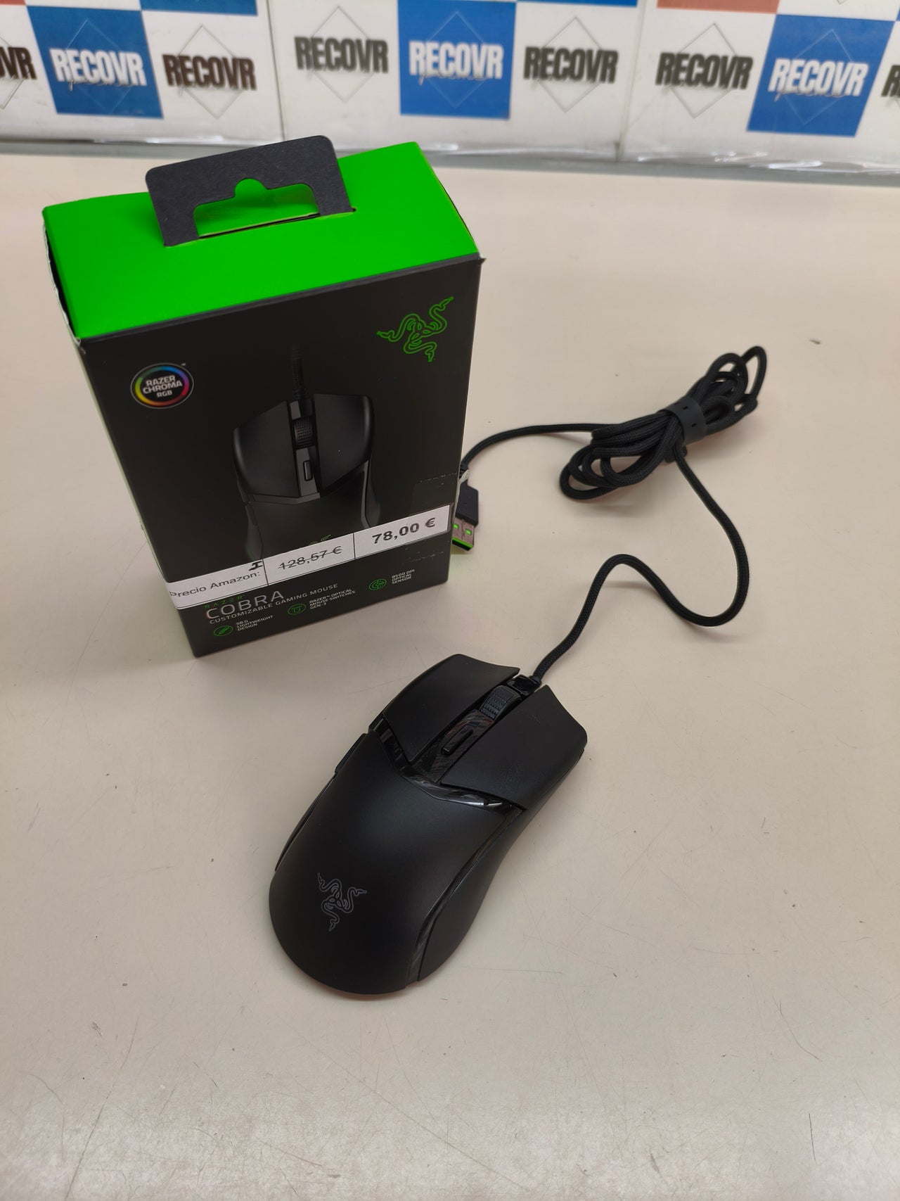 Ratón gaming con cable Razer Cobra ultraligero