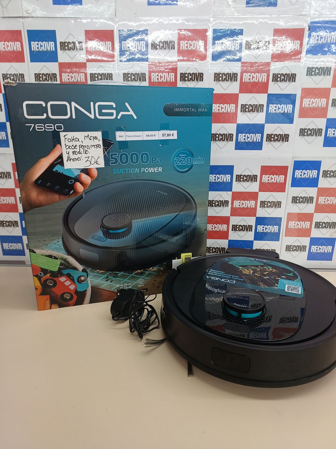 Robot aspirador y fregasuelos 5000 Pa navegación láser 220 min – Cecotec