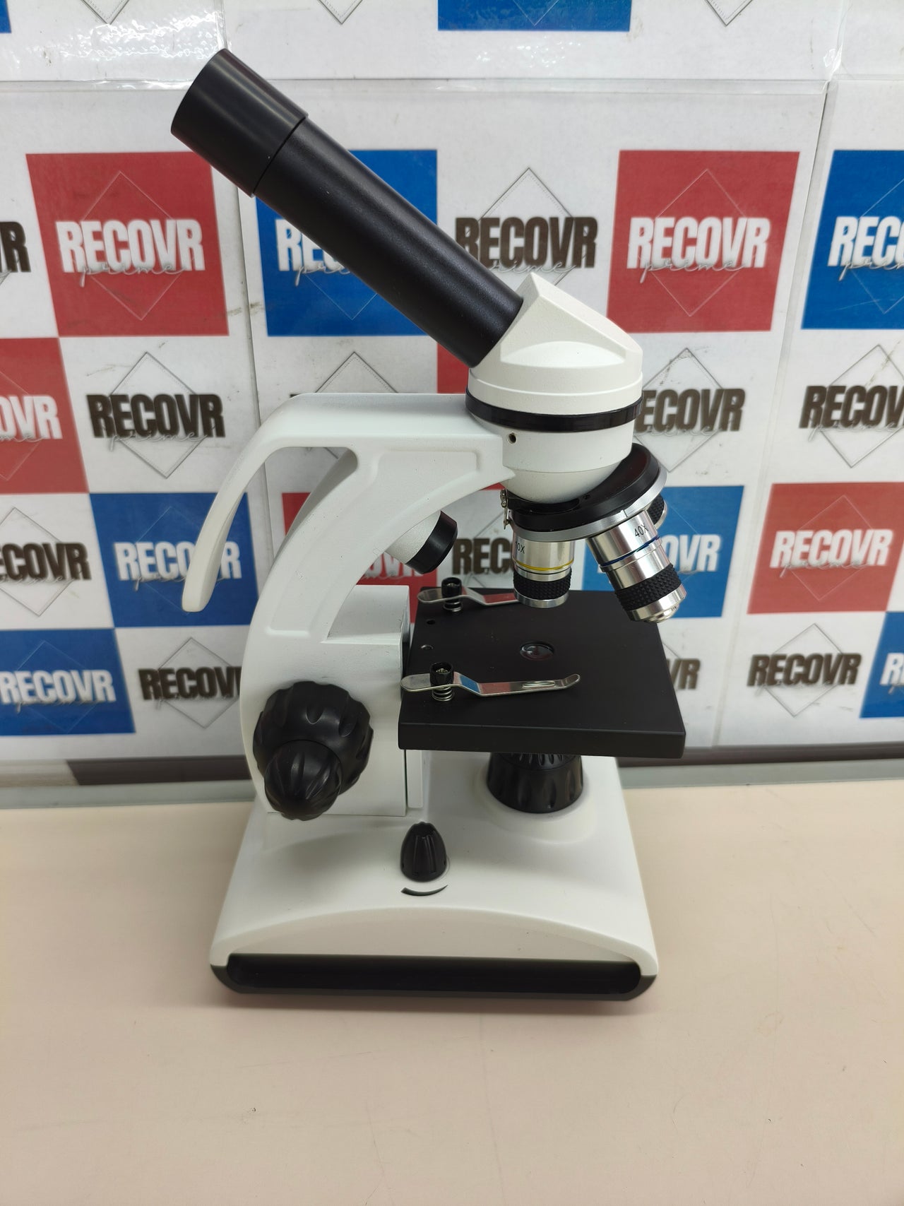 Microscopio profesional con adaptador para móvil y kit de laboratorio escolar