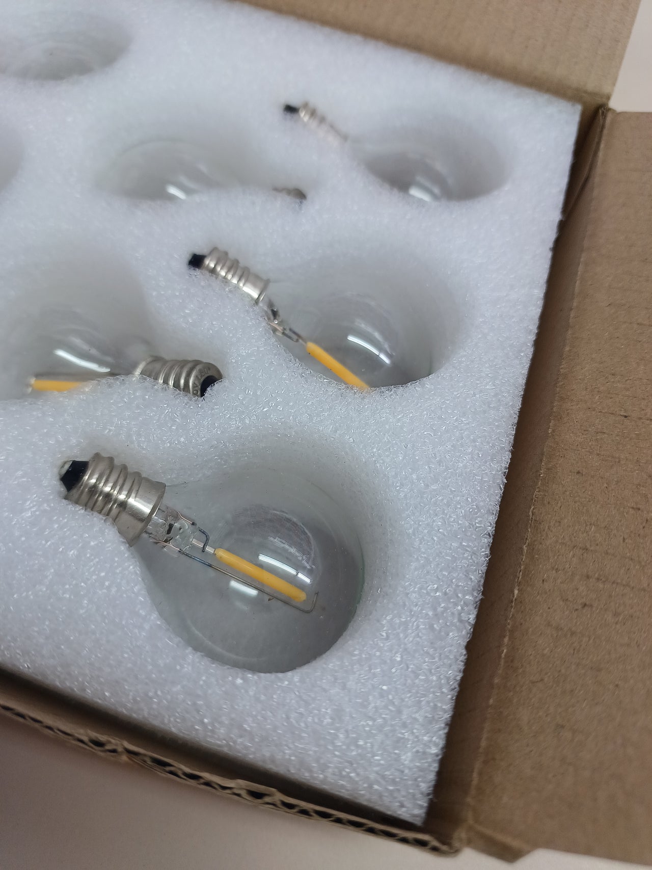 10 Bombillas LED G40 E12 1W – Luz Cálida 2700K IP54