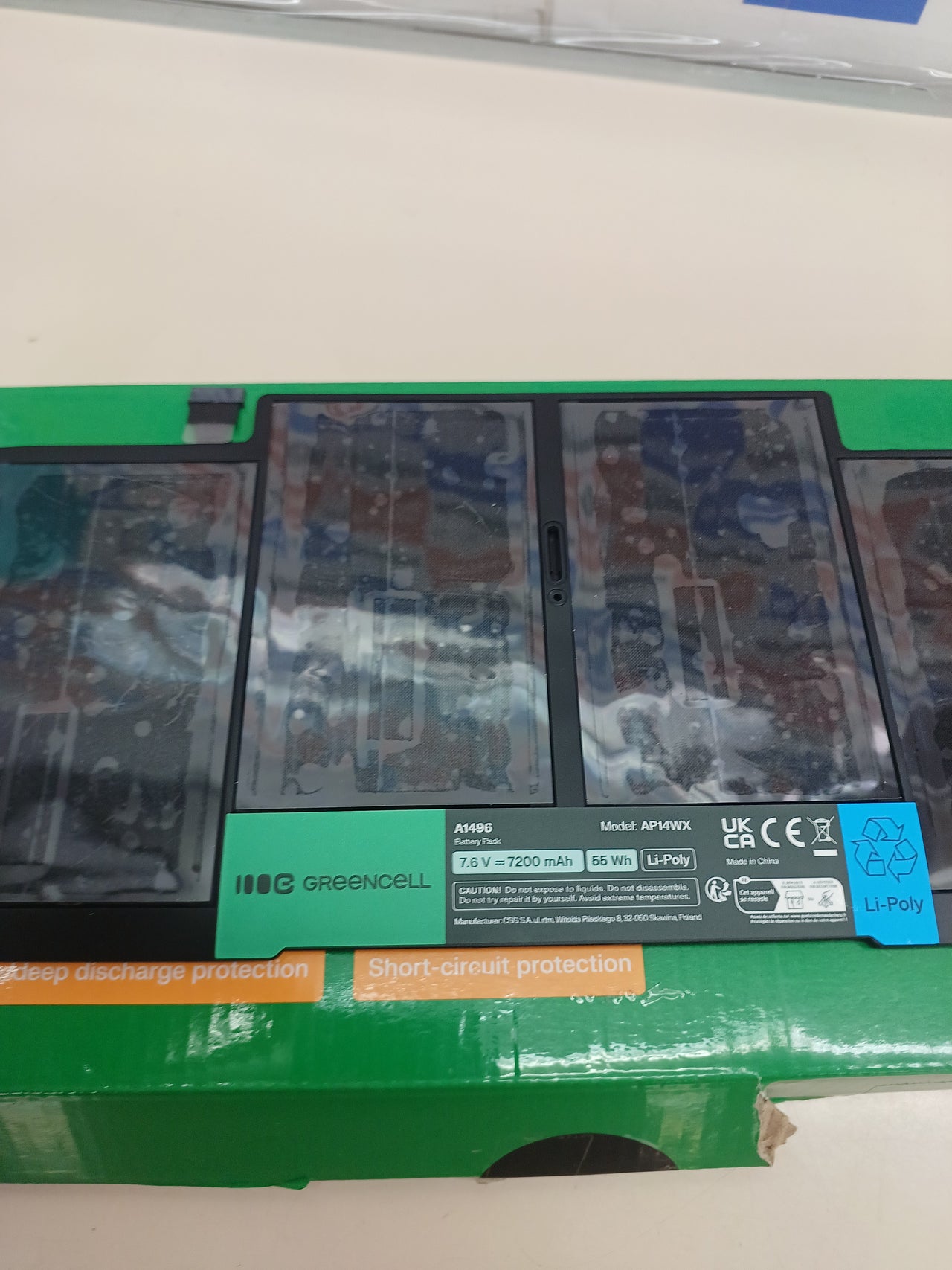 Batería Green Cell A1496 para MacBook Air 13" (2010–2017)