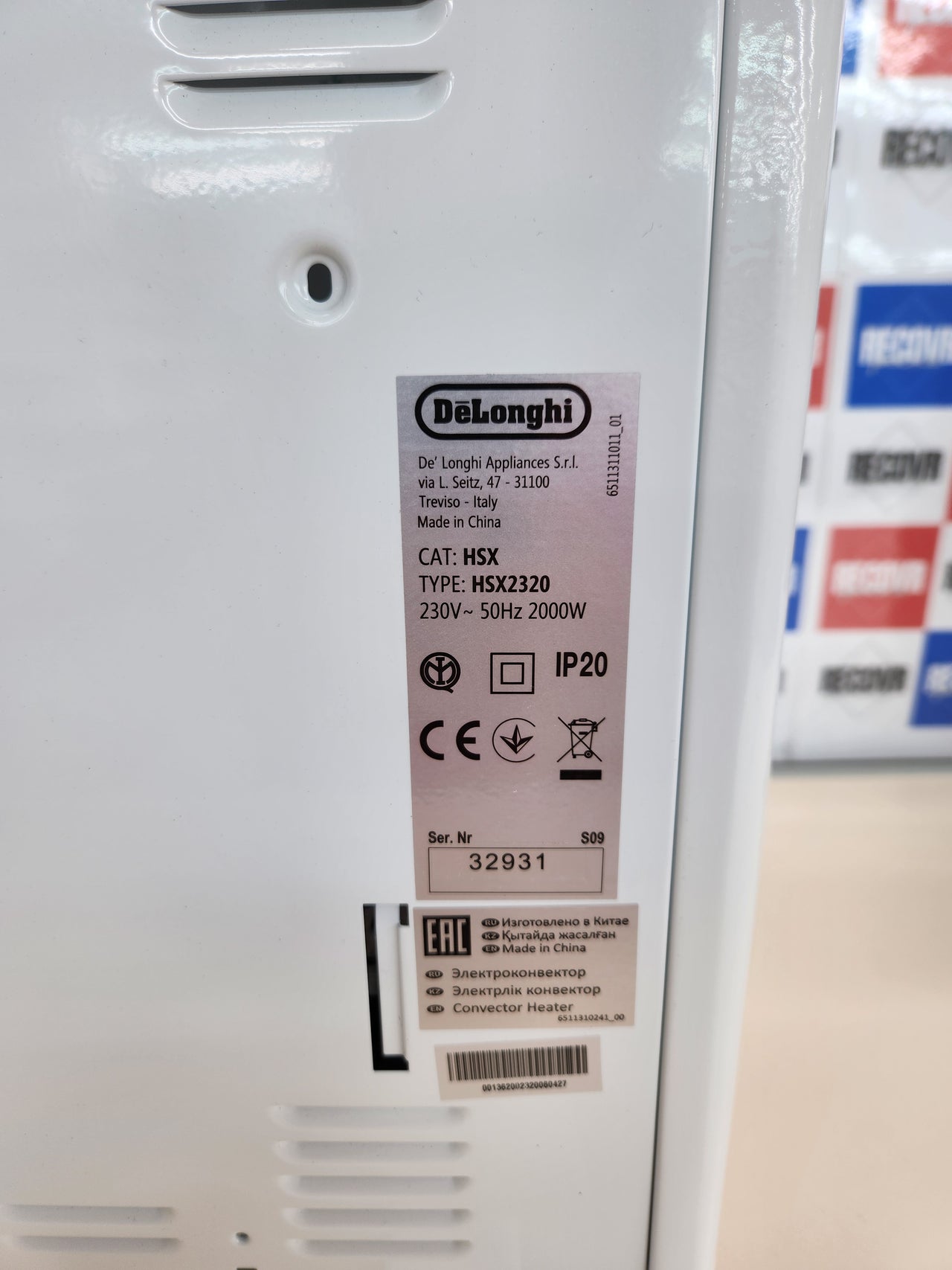 Calefactor DeLonghi HSX 2320 2000W 60 m³