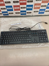 Teclado con cable USB Amazon Basics, español, negro mate