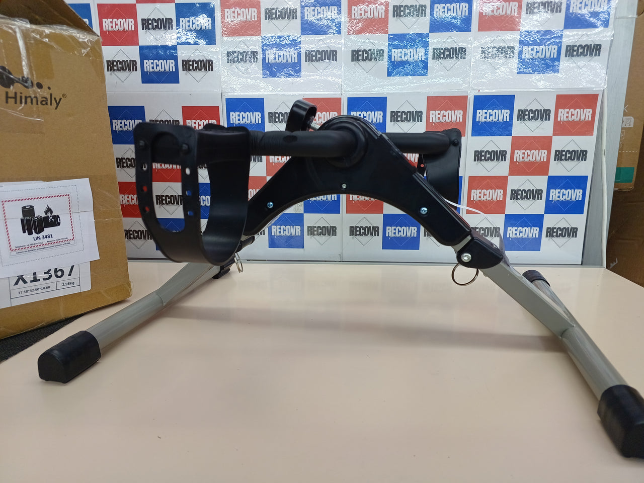 himaly Mini Bicicleta de Ejercicio Plegable Portátil para el Hogar Pedal Ejercitador Gimnasio Fitness Brazo Pierna Entrenamiento Resistencia Ajustable con Pantalla LCD para Mujeres y Hombres