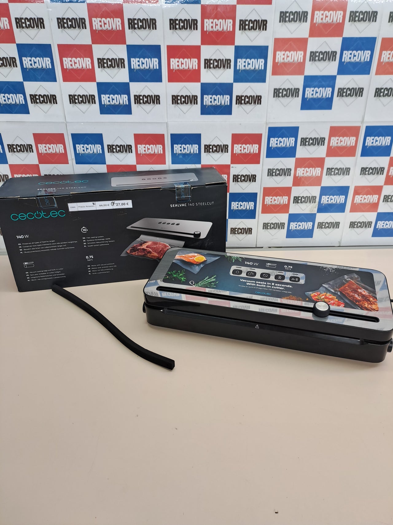 Envasadora vacío 140W inox 0,75 bar SealVac Cecotec
