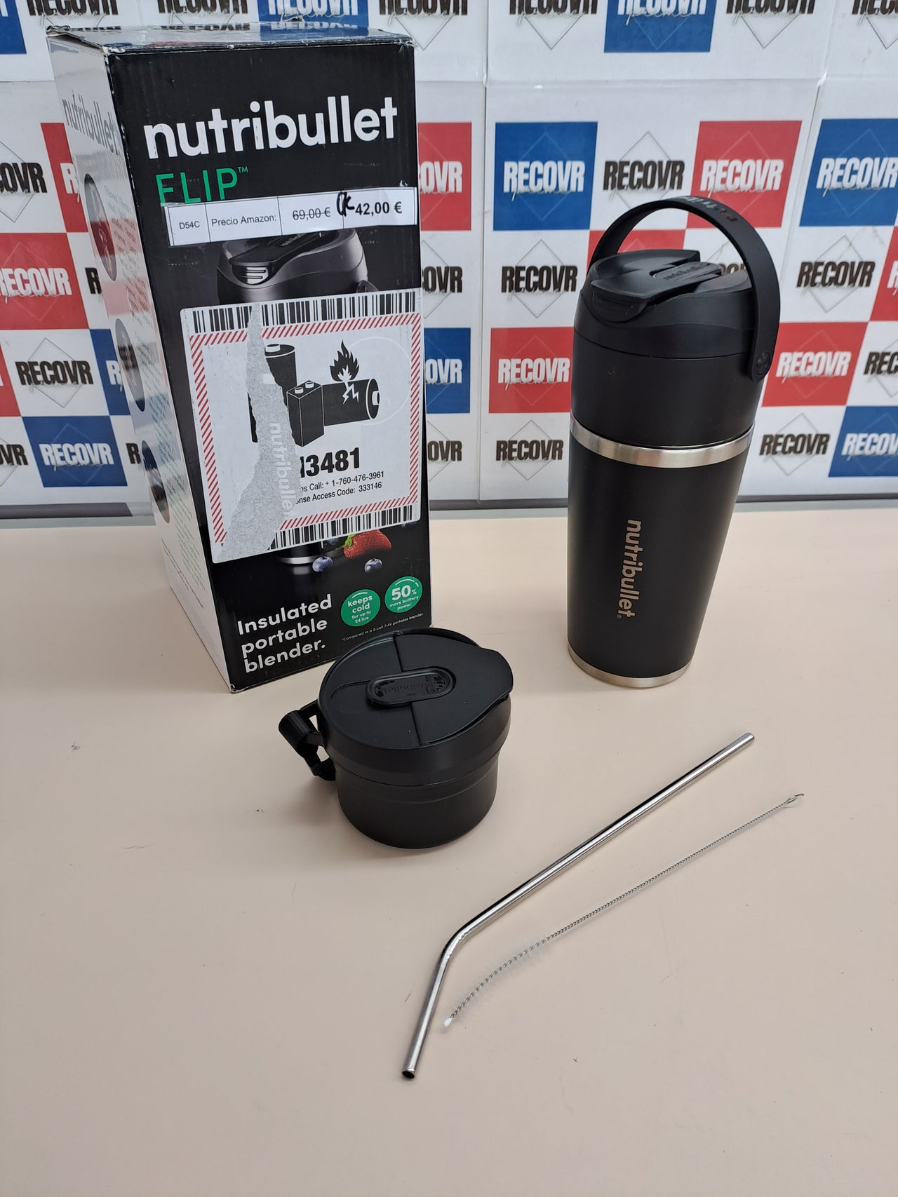Licuadora Portátil Nutribullet Flip 590 ml