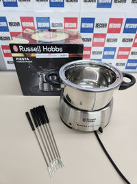 Thumbnail for Fondue Eléctrica 1200W, 1,7 L, 6 tenedores, Para Fundir Chocolate o Queso, Temperatura Ajustable, Función Mantener Calor, Acero Inoxidable - 22560-56 Russell Hobbs