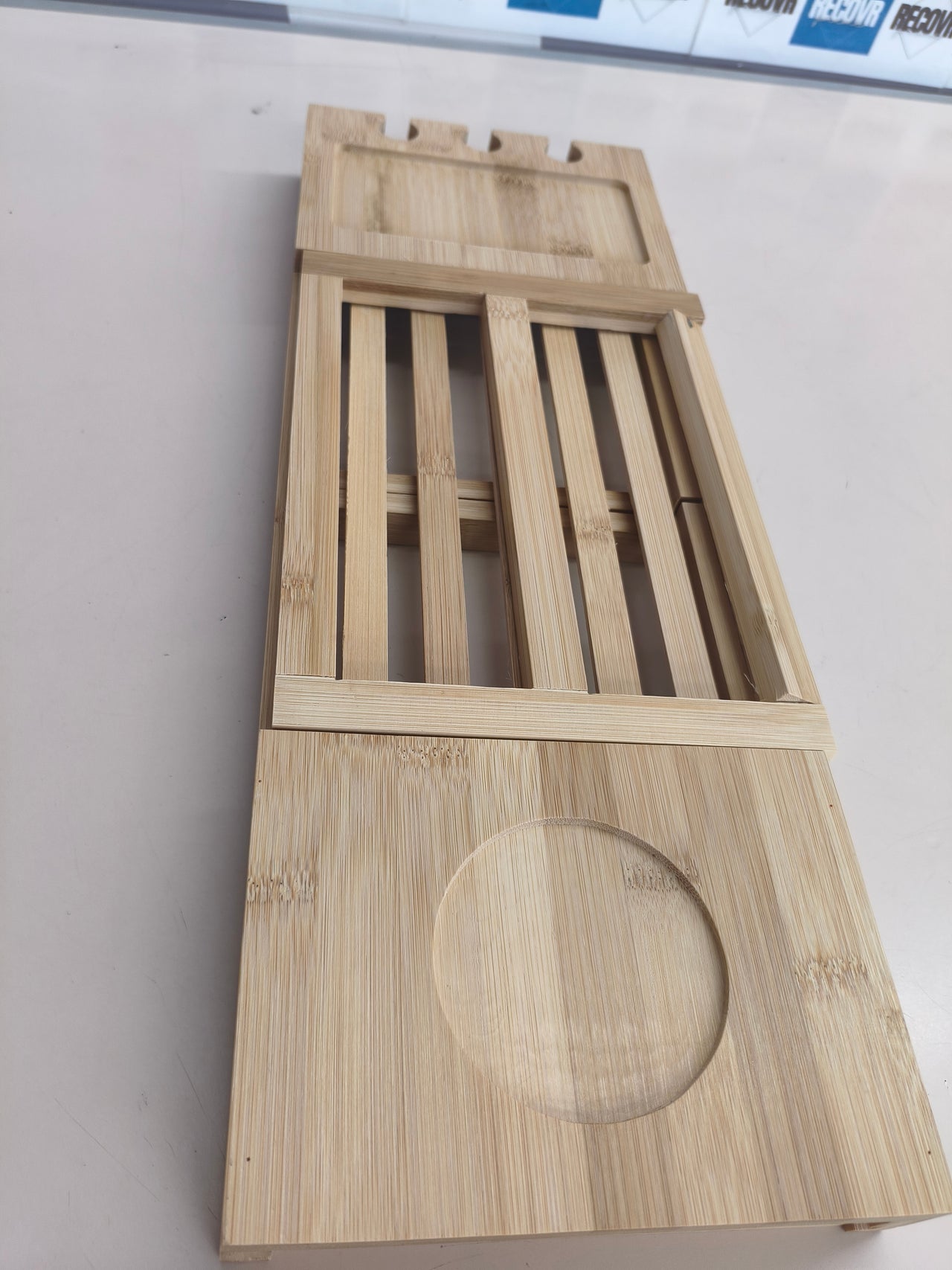 Bandeja alpina de bambú ajustable para bañera