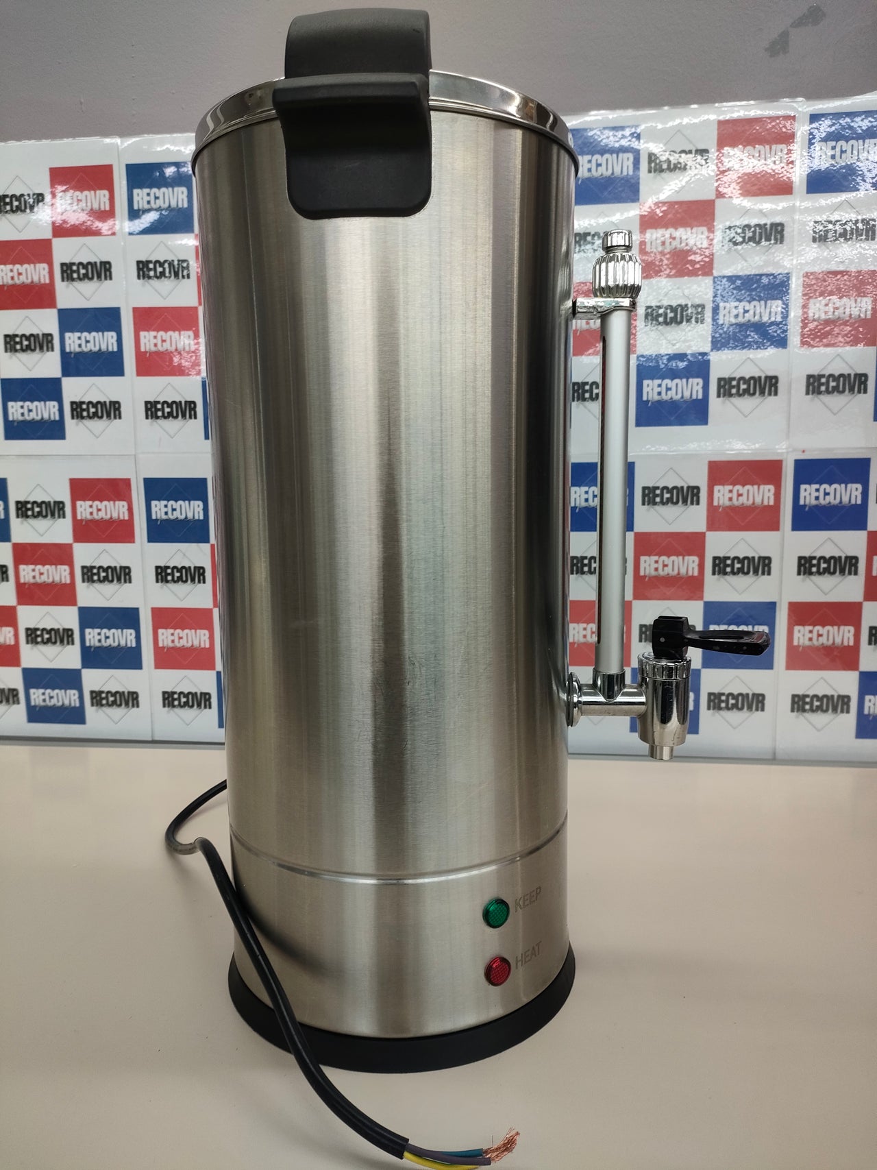 Dreamhigh® Dispensador de Bebidas Calientes y Frías 10L, 1500W Hervidor para Vino Caliente con Grifo, Máquina para Vino Caliente de Acero Inoxidable, Ajuste de Temperatura de 30-110°C