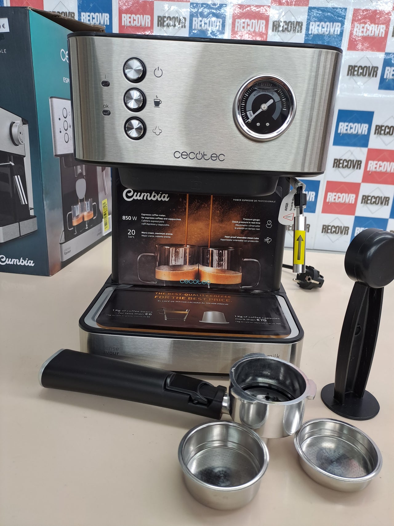 Cafetera espresso Cecotec Power Espresso 20 Professionale 20 bares