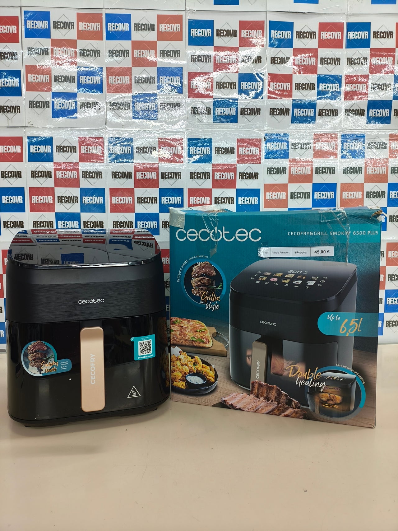 Freidora de aire Cecotec Cecofry & Grill Smokin' 6500 Plus 6,5L con grill y ahumador integrado