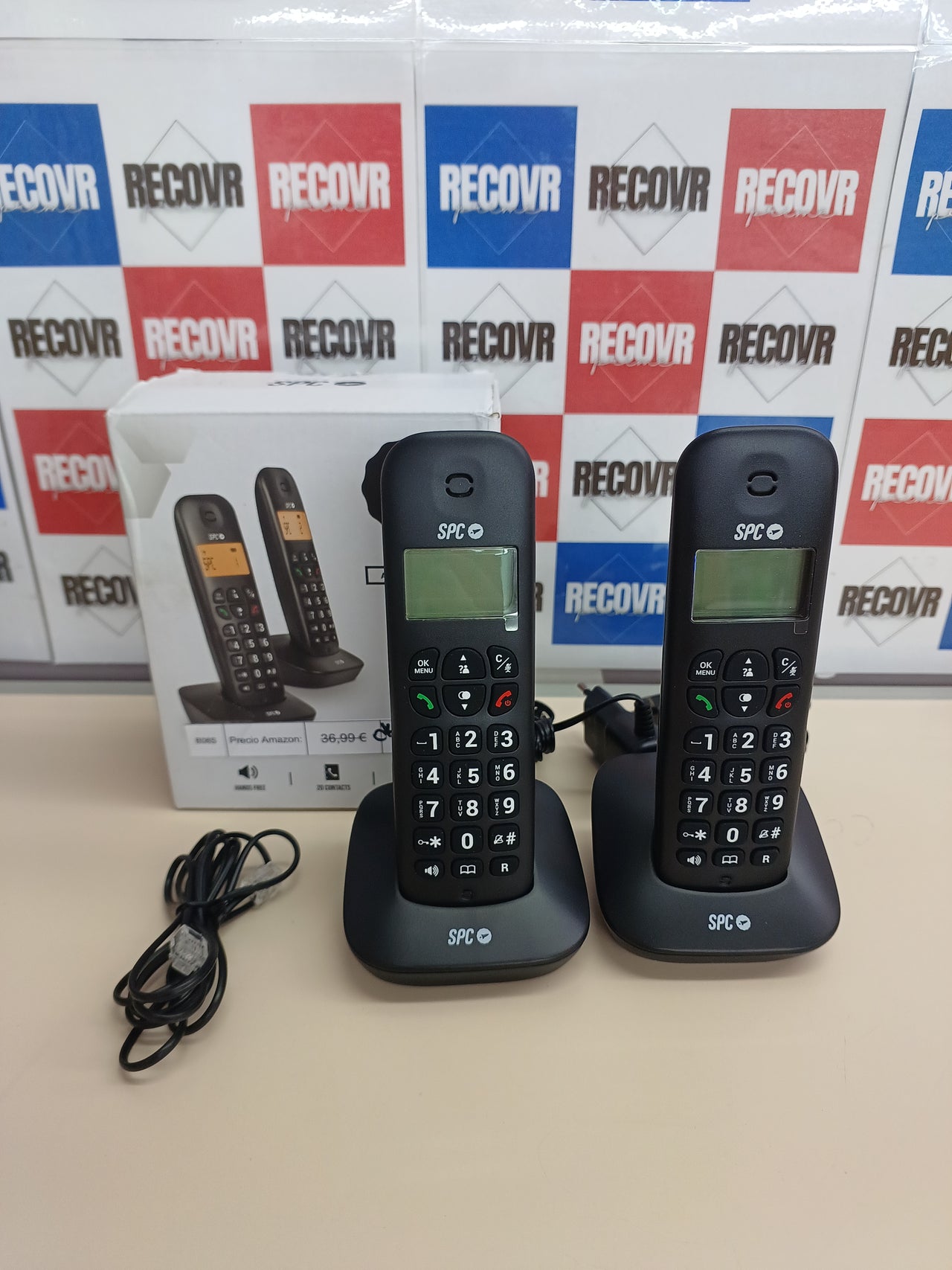 Teléfono Fijo inalámbrico DÚO con Pantalla iluminada SPC Air Pro Dúo